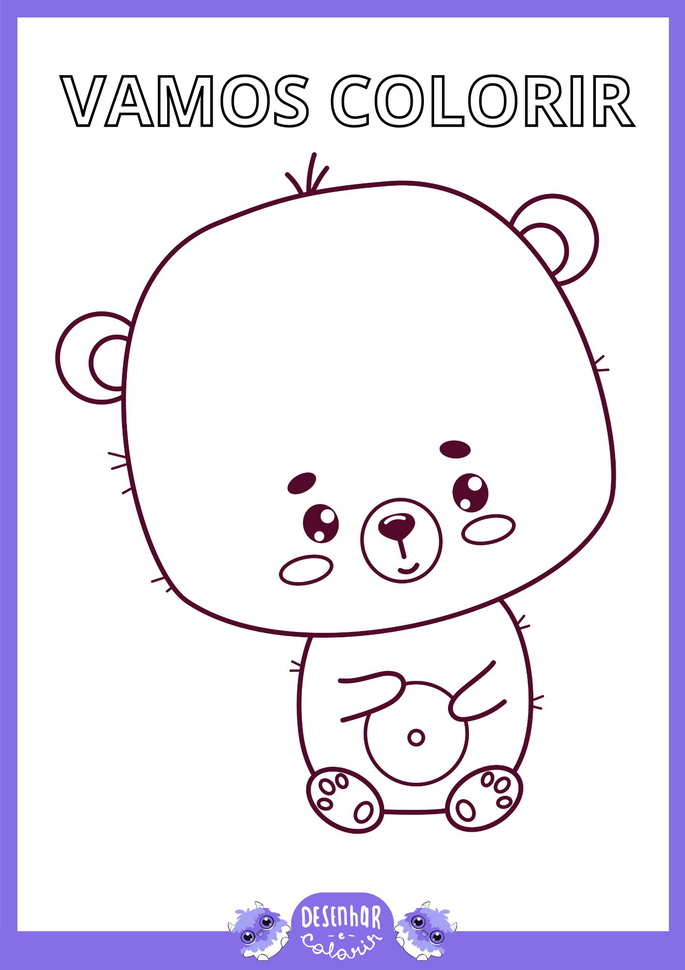 Desenho para colorir de um Amigo Peludo