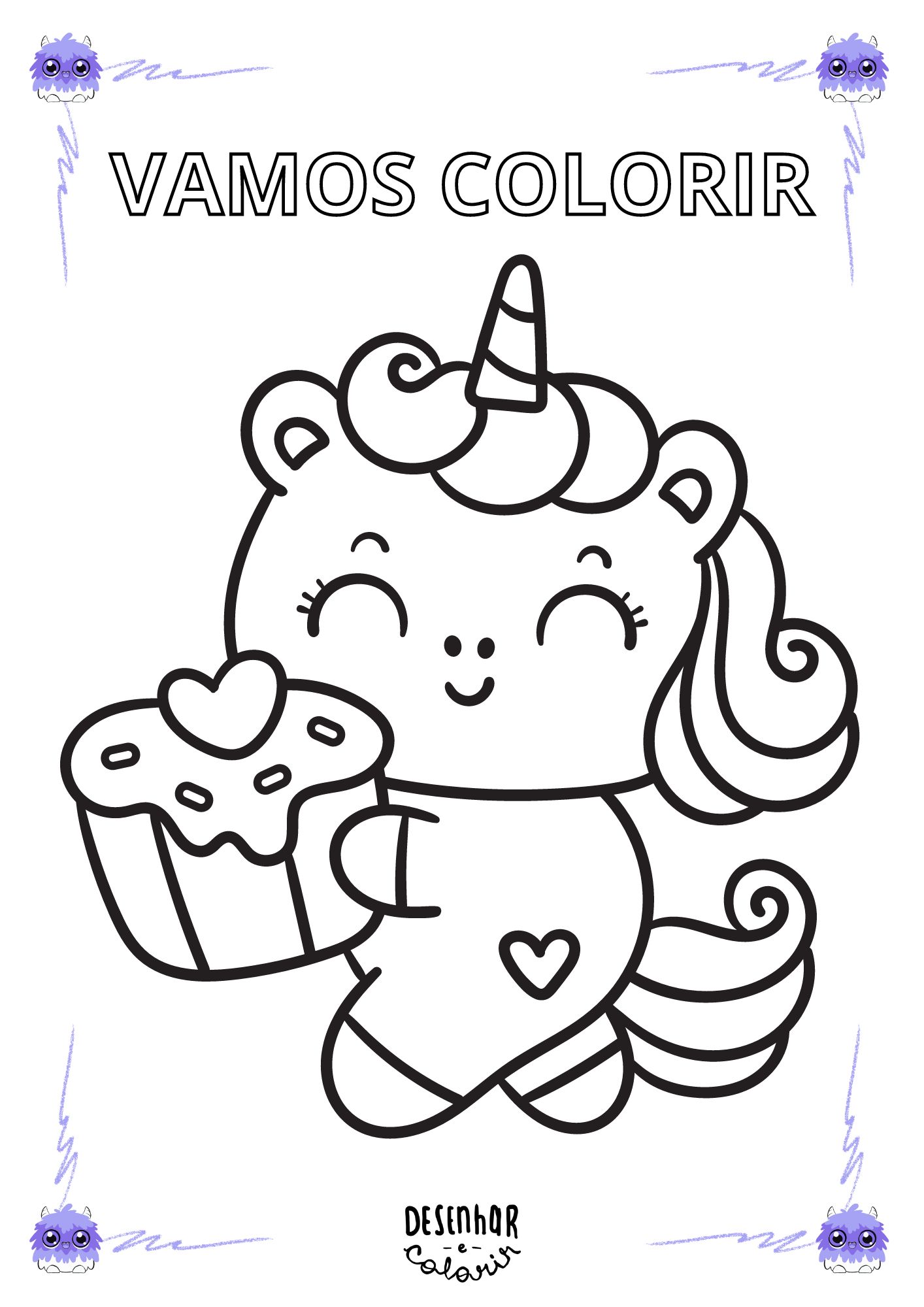 Desenho de Unicórnio para colorir