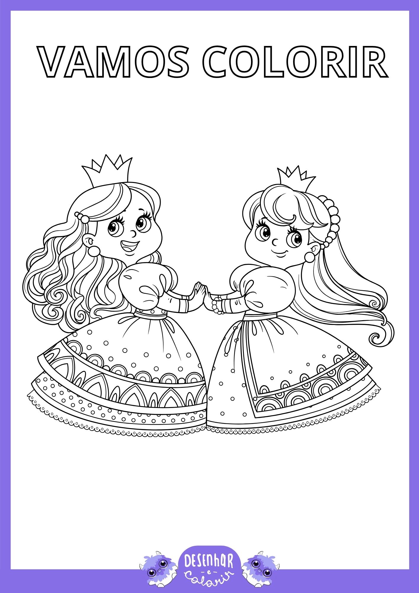 Desenhos de princesas para colorir
