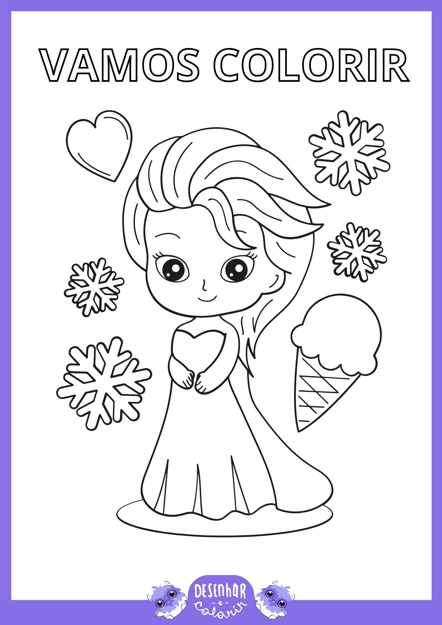 desenhos de princesas da Disney para colorir