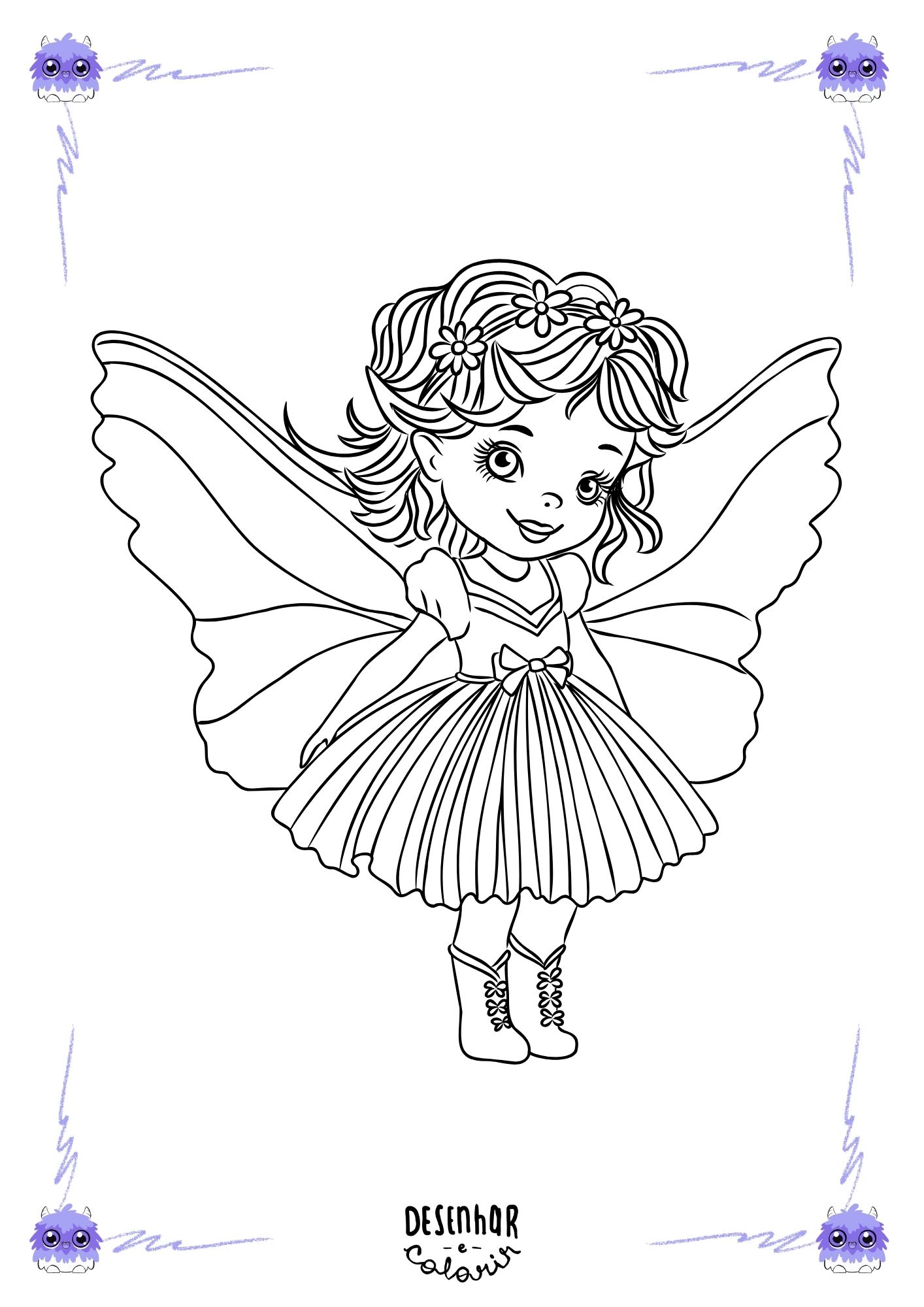 Desenho para colorir da Fada dos Desejos