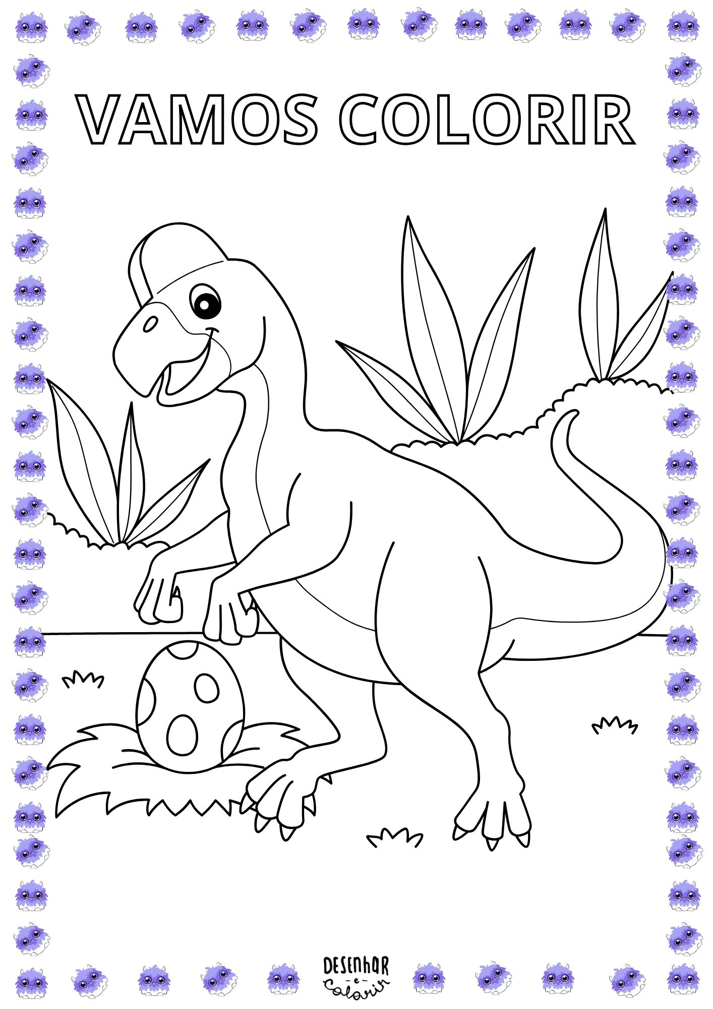 Oviraptor desenho para colorir