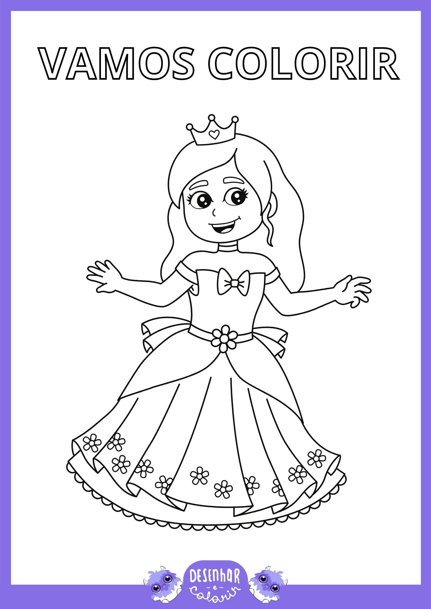 Princesa para colorir