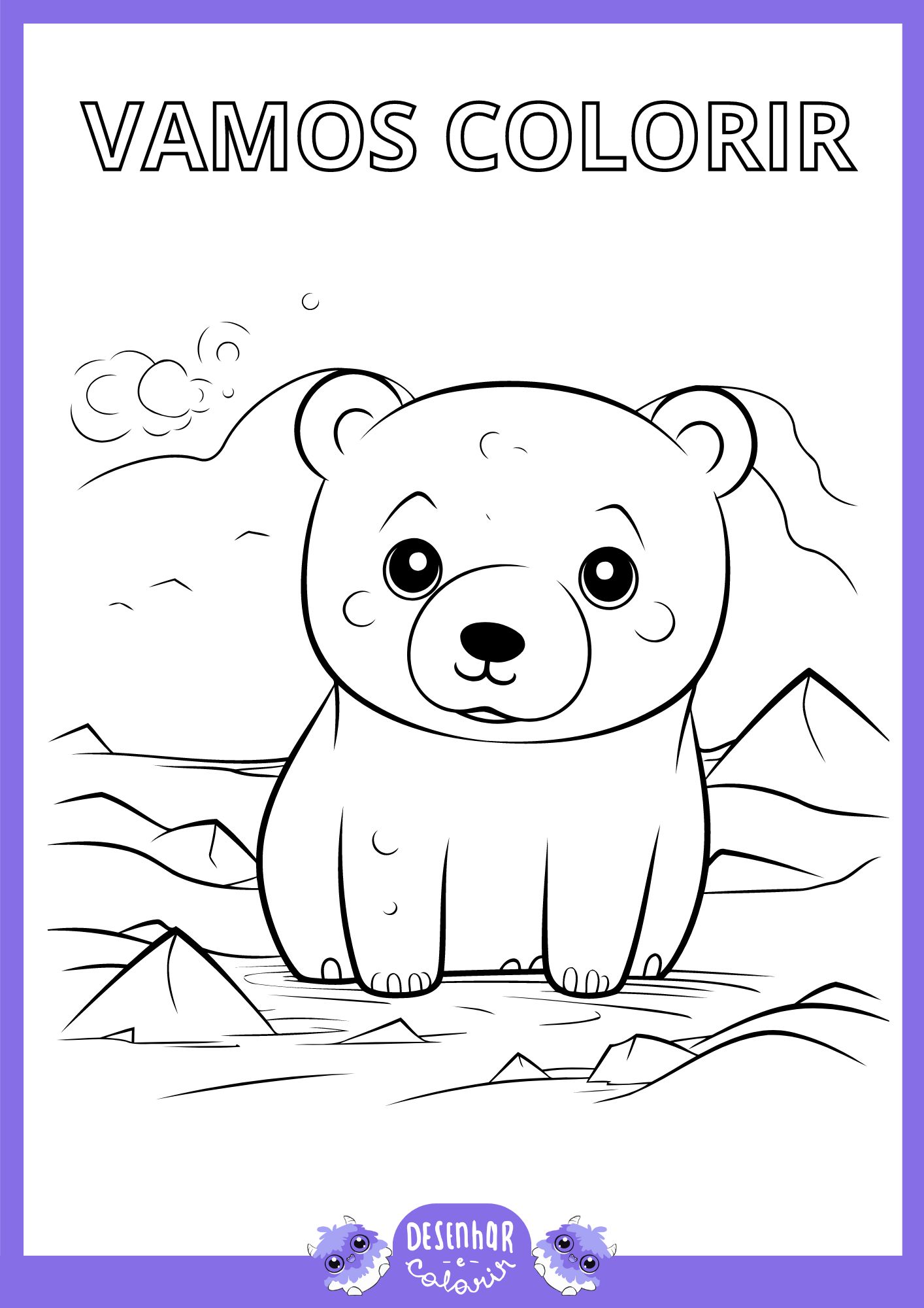 Desenho de Ursa para Colorir