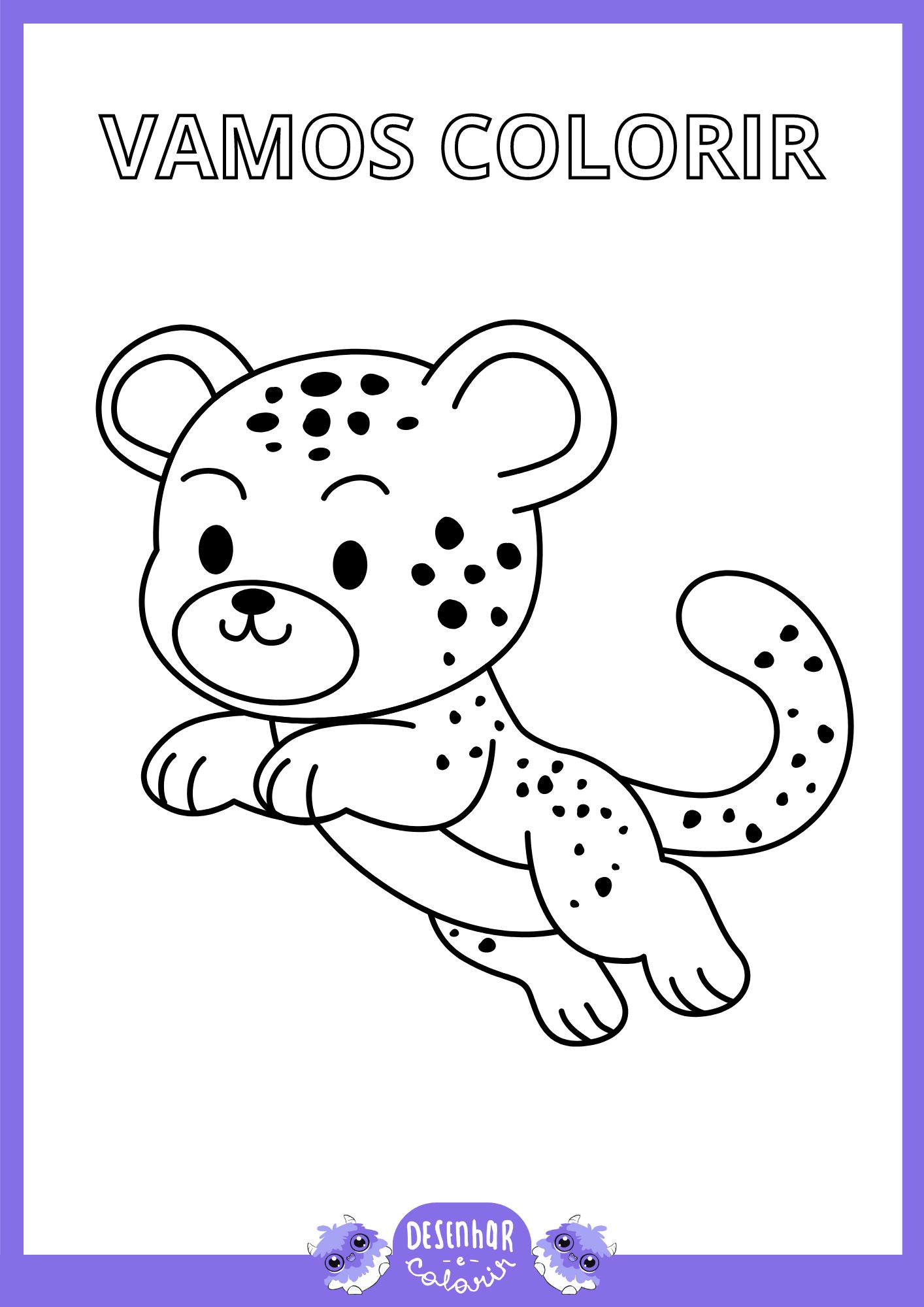 Desenho de animais do cerrado para colorir