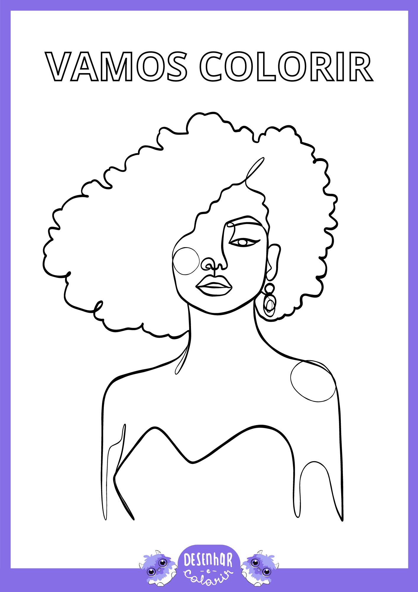 Desenho de Consciência Negra para colorir