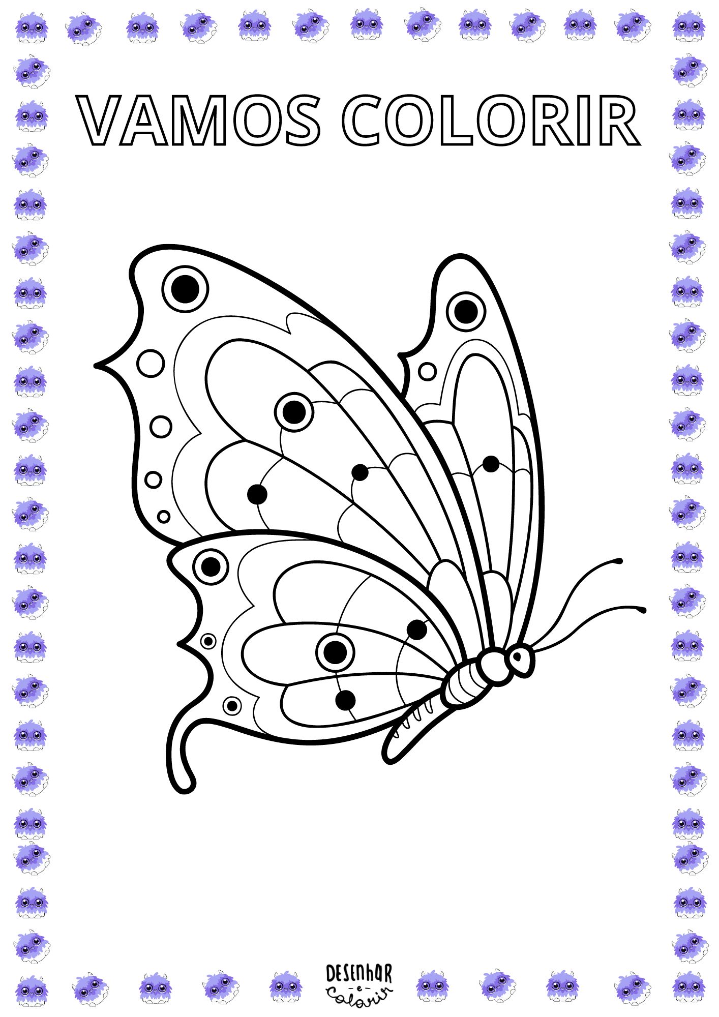 desenho de borboleta para colorir