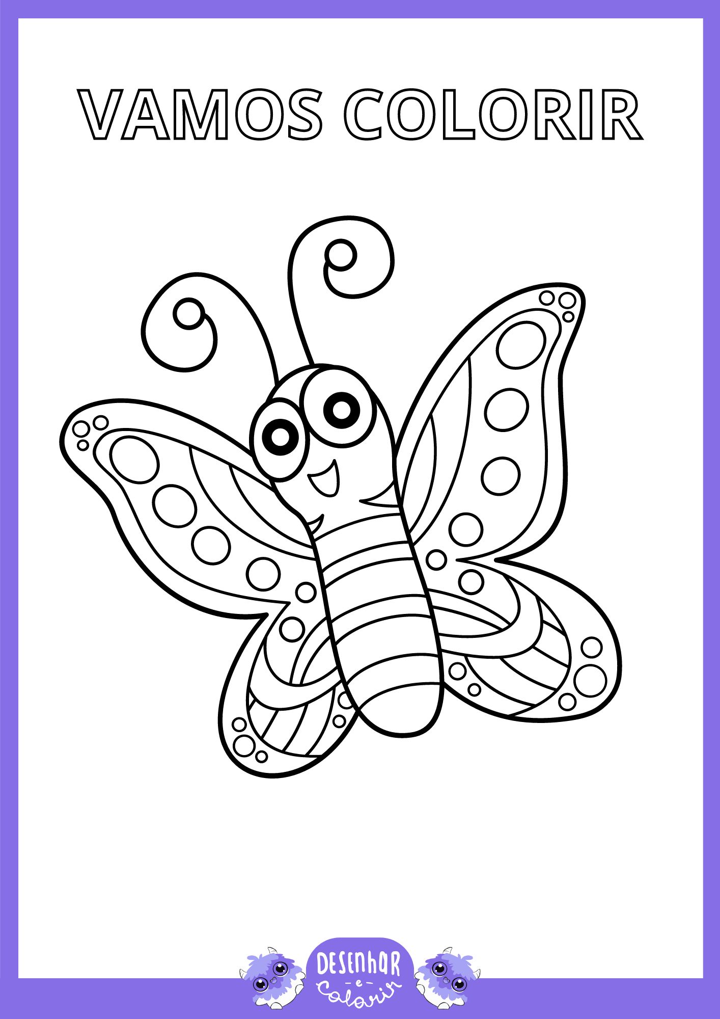 Desenho de uma borboletinha para colorir