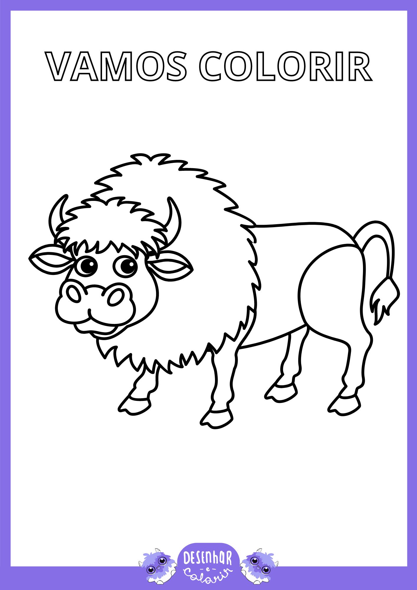Desenho de Bufalinho para colorir