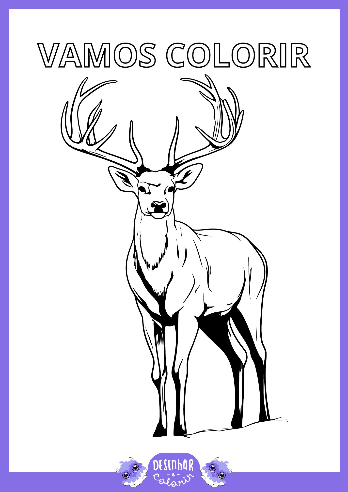 Desenho de cervo para colorir