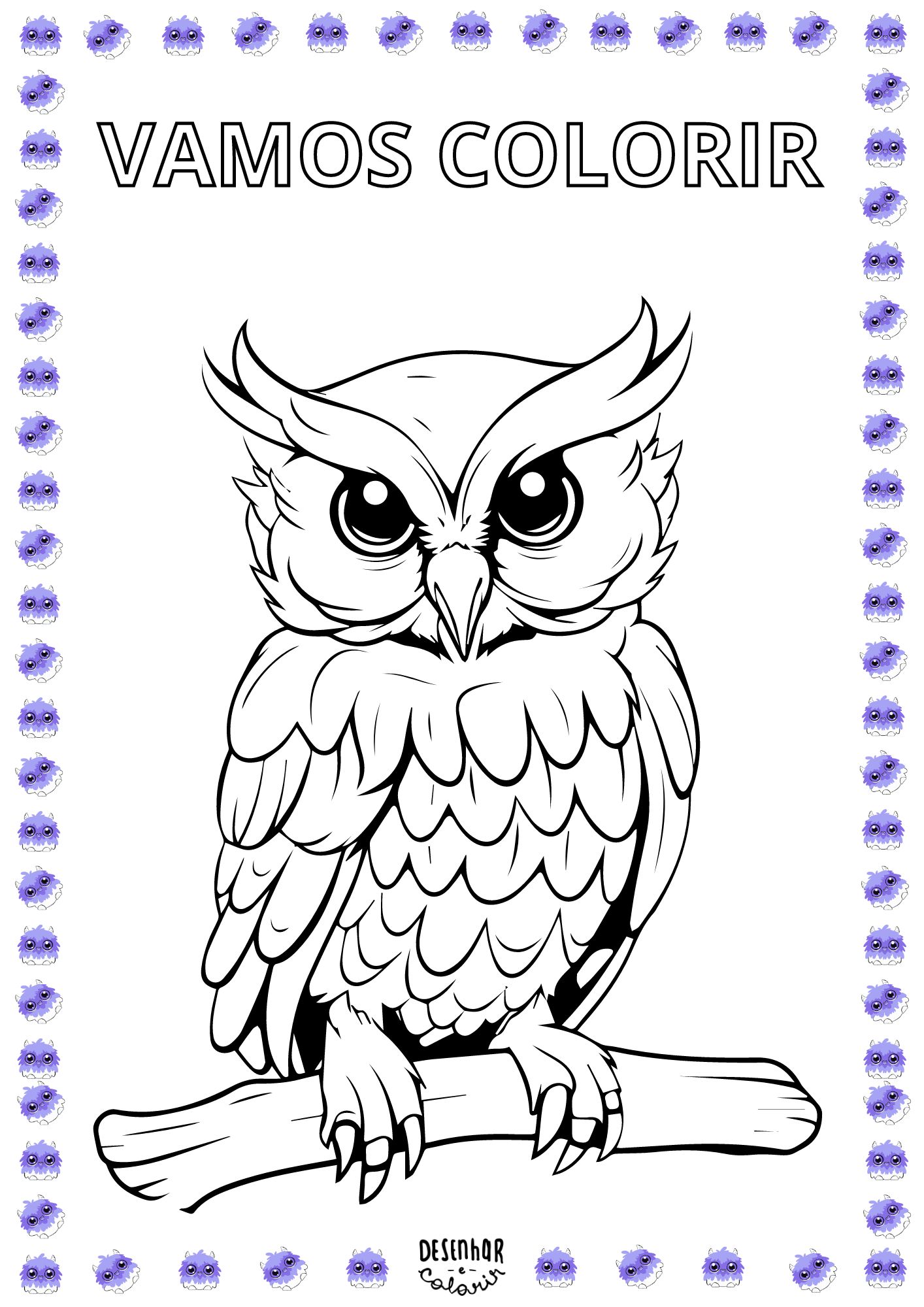 Desenho de Coruja para Colorir