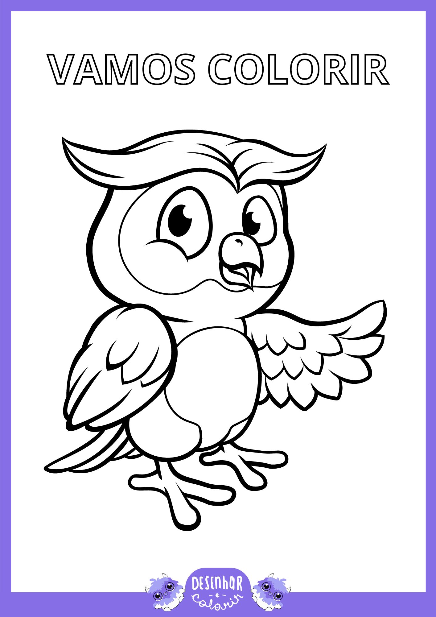 Desenho do Corujão para colorir