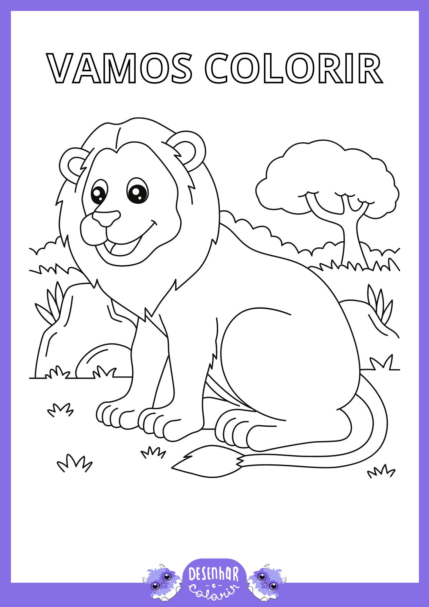 Desenho africano com elementos típicos para colorir
