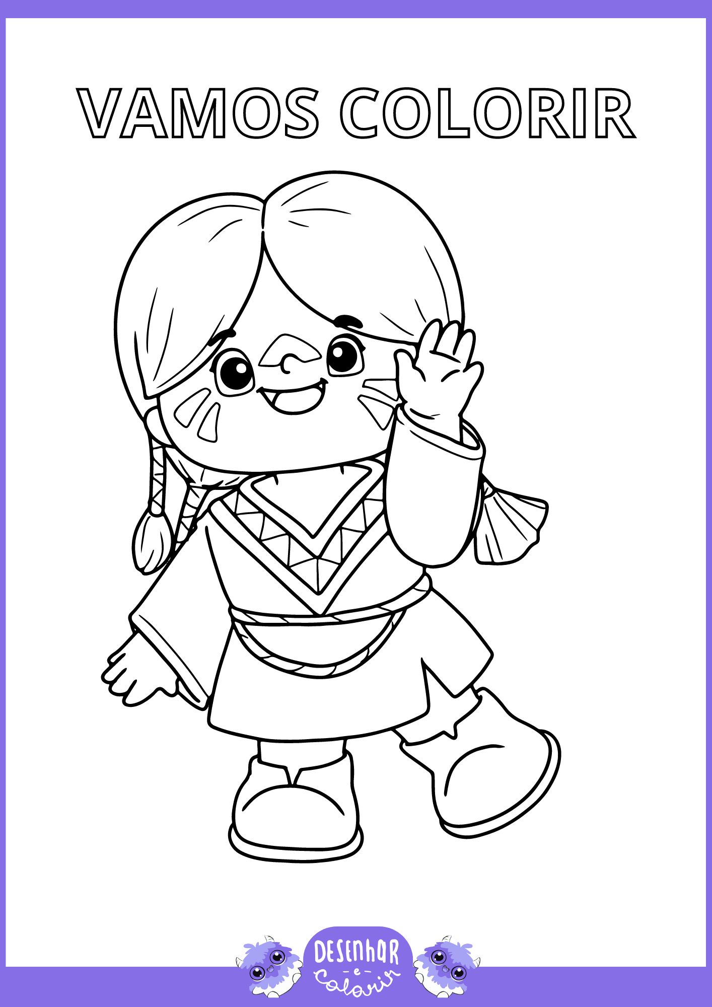 Desenho de índio para colorir – Educação Infantil