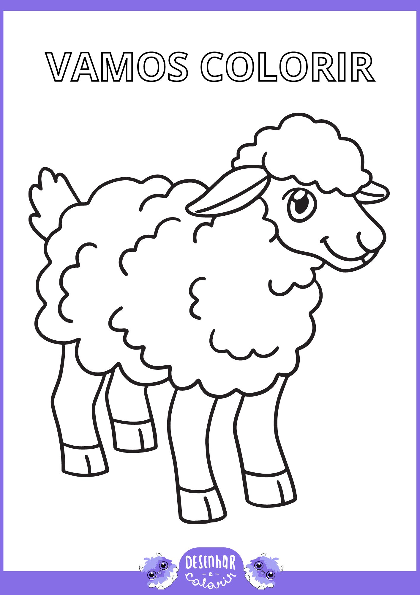 desenho de ovelha para colorir