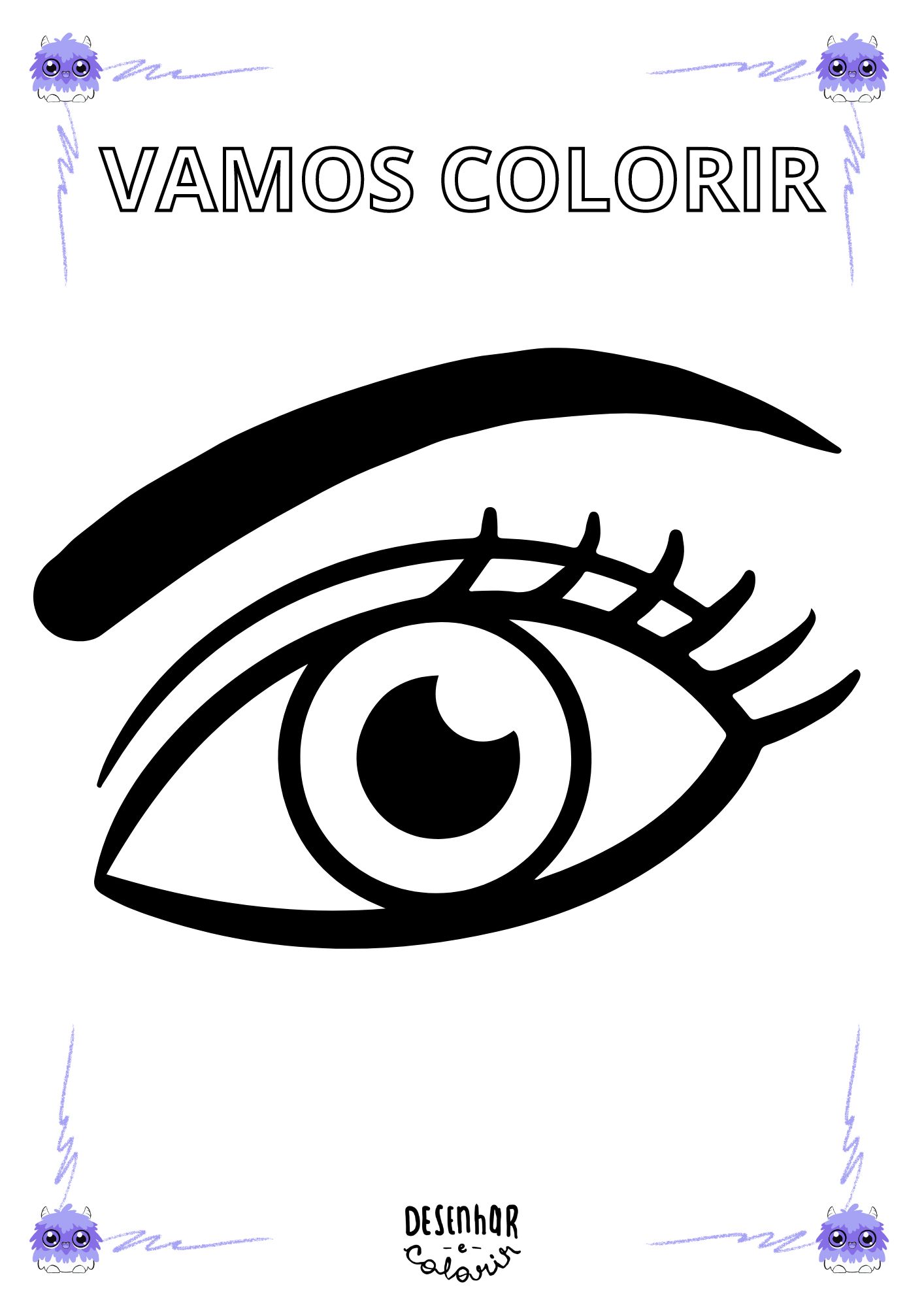 Desenho de olho para colorir