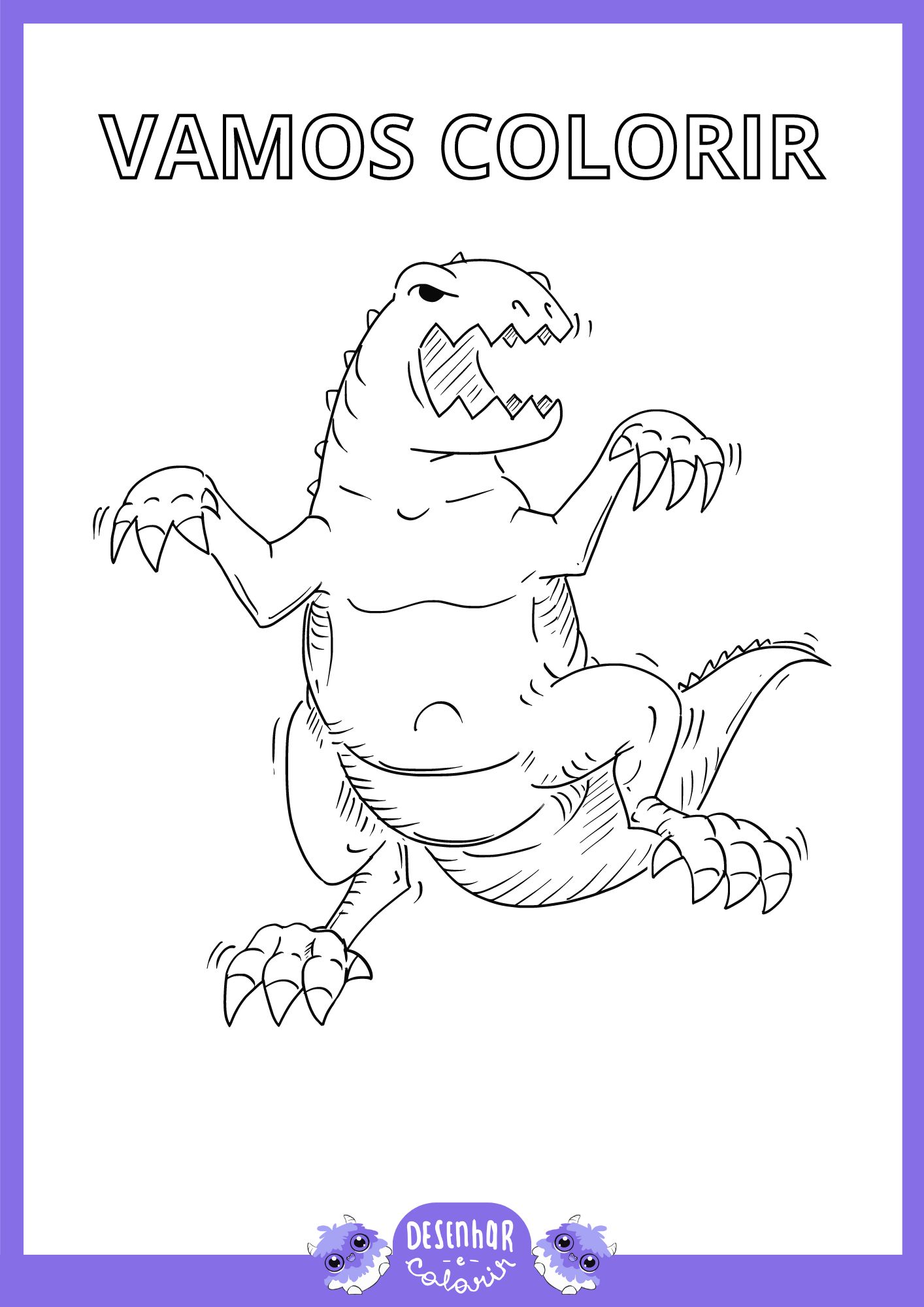 Desenho de Godzilla para colorir