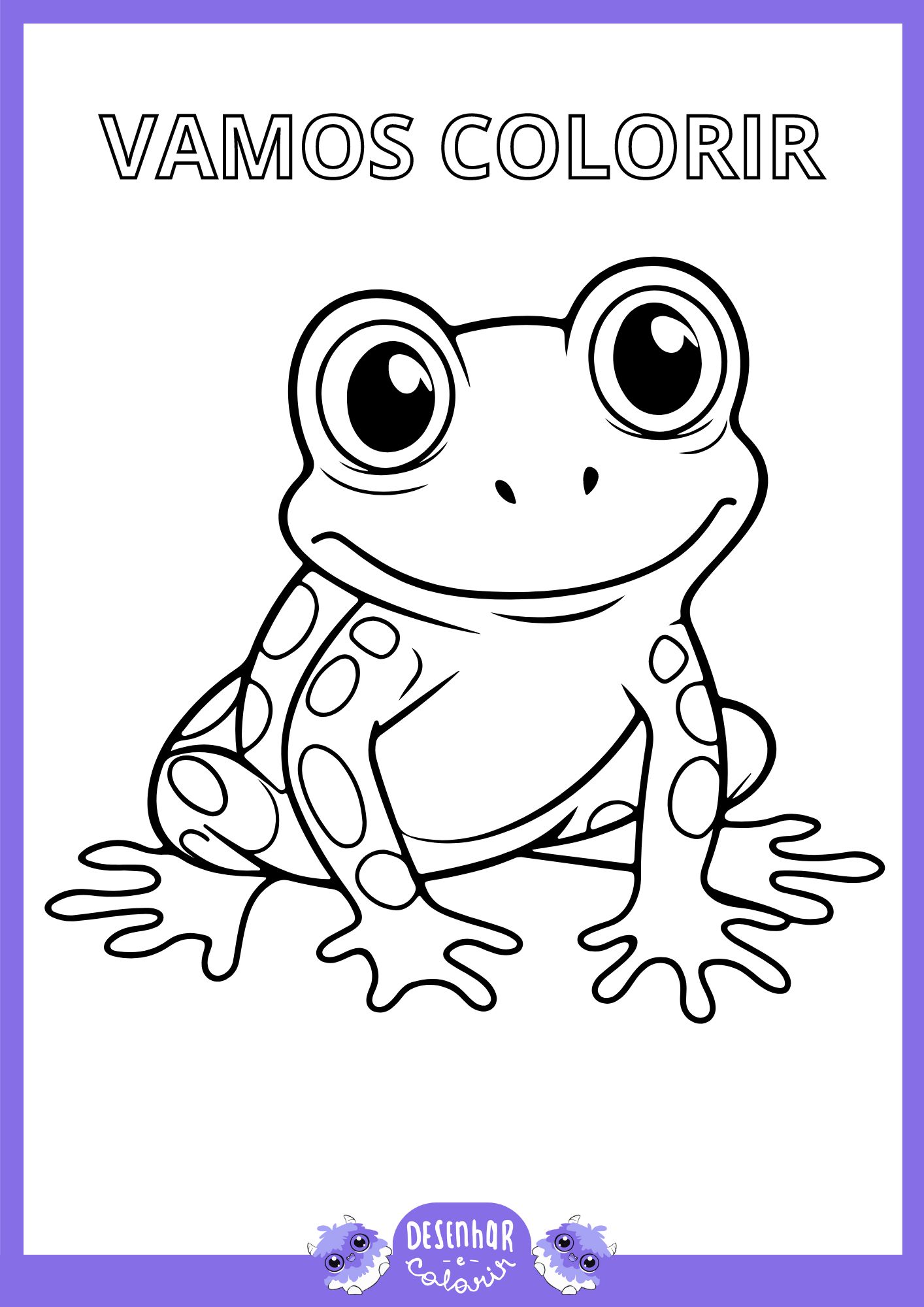 desenho de sapo para colorir
