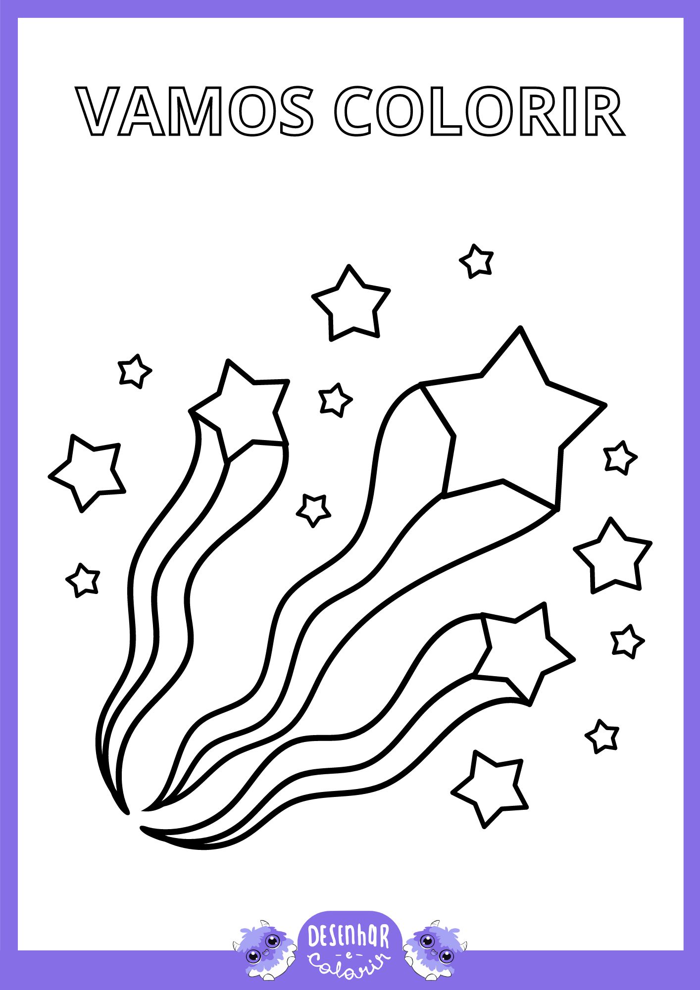 Desenho de estrelinha para colorir