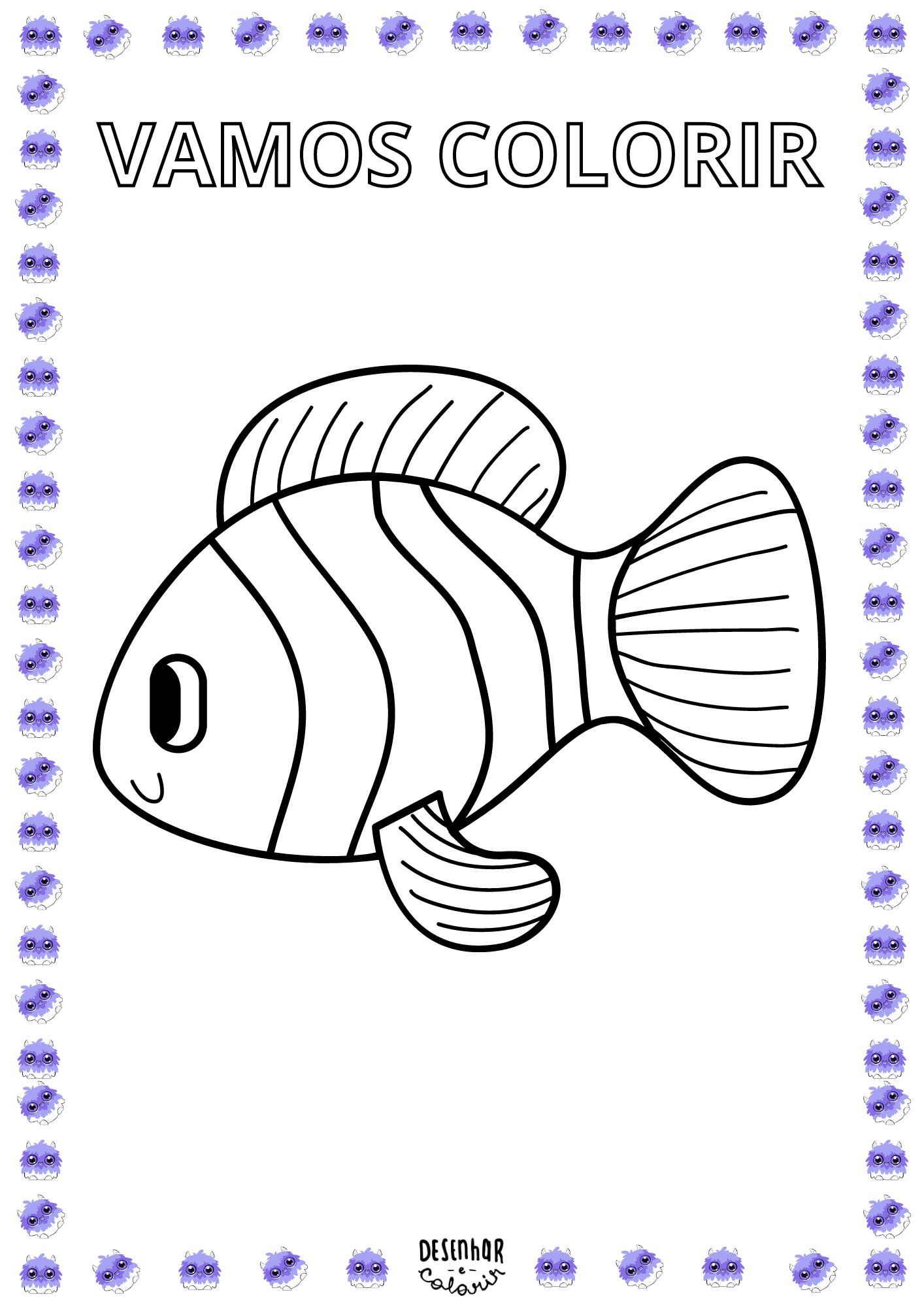 Desenho para colorir de conscientização sobre o autismo