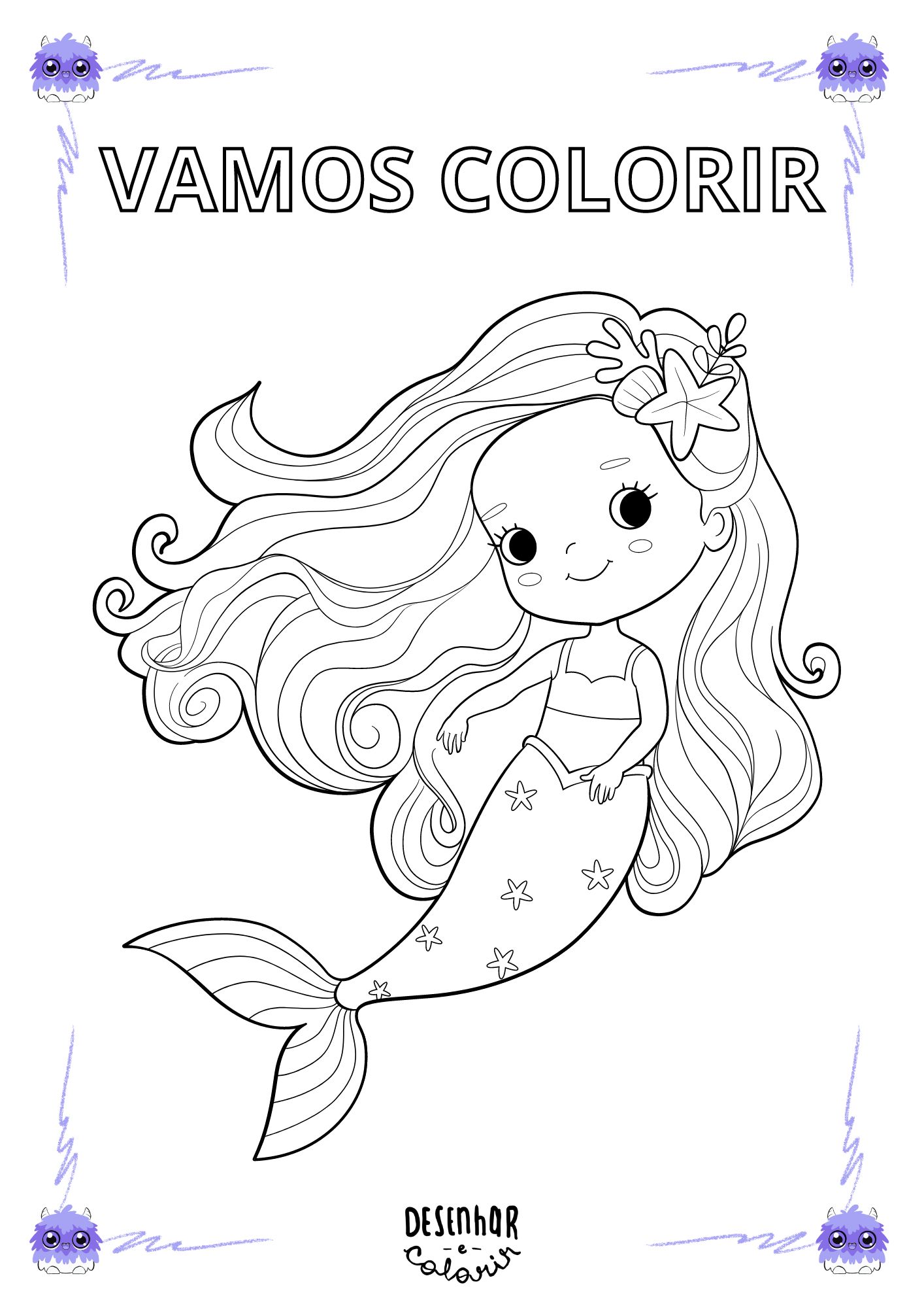desenho para colorir de menina