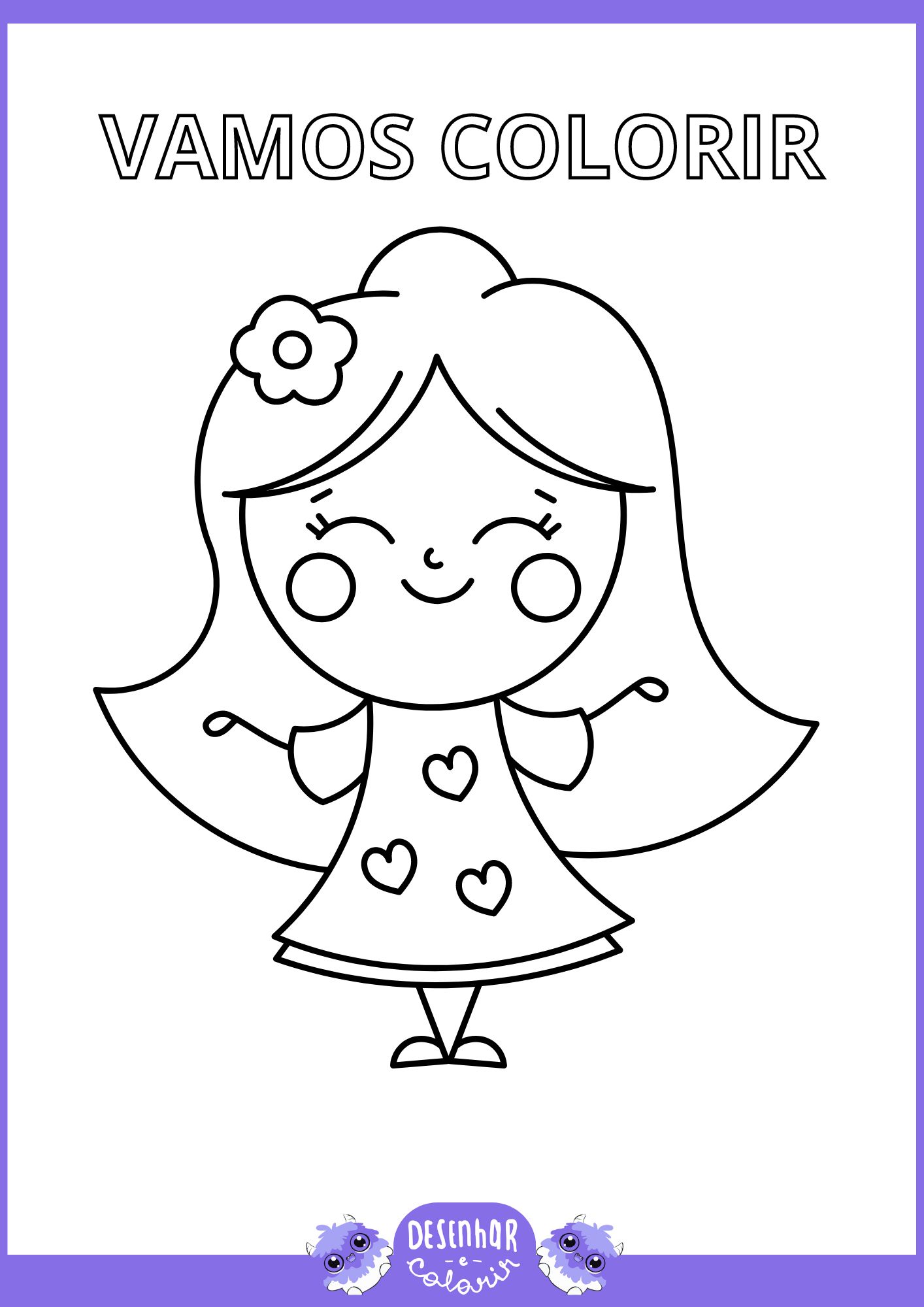 Desenho de Princesa Encantada para colorir