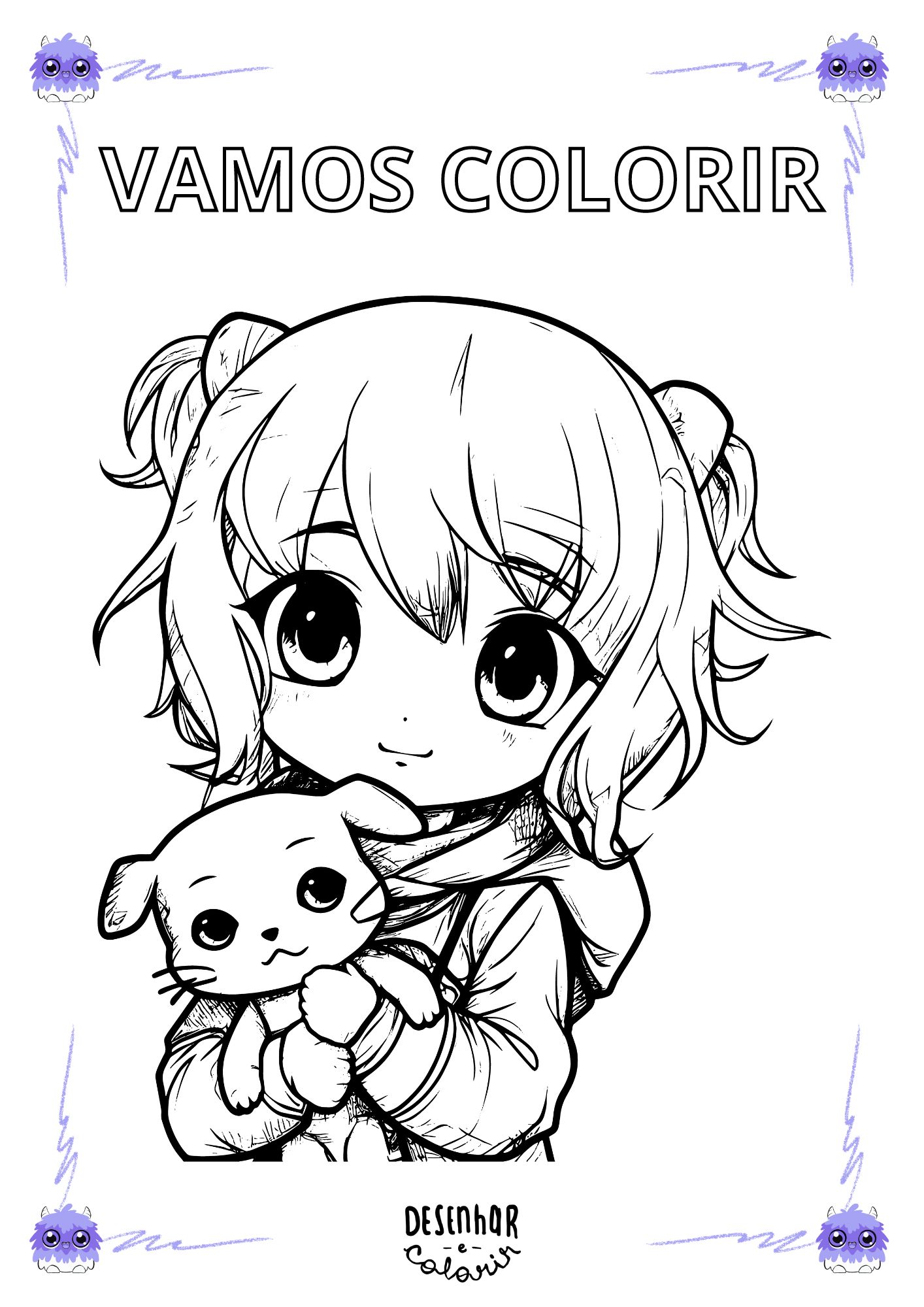 Desenhos de animes para colorir no site Desenhar e Colorir