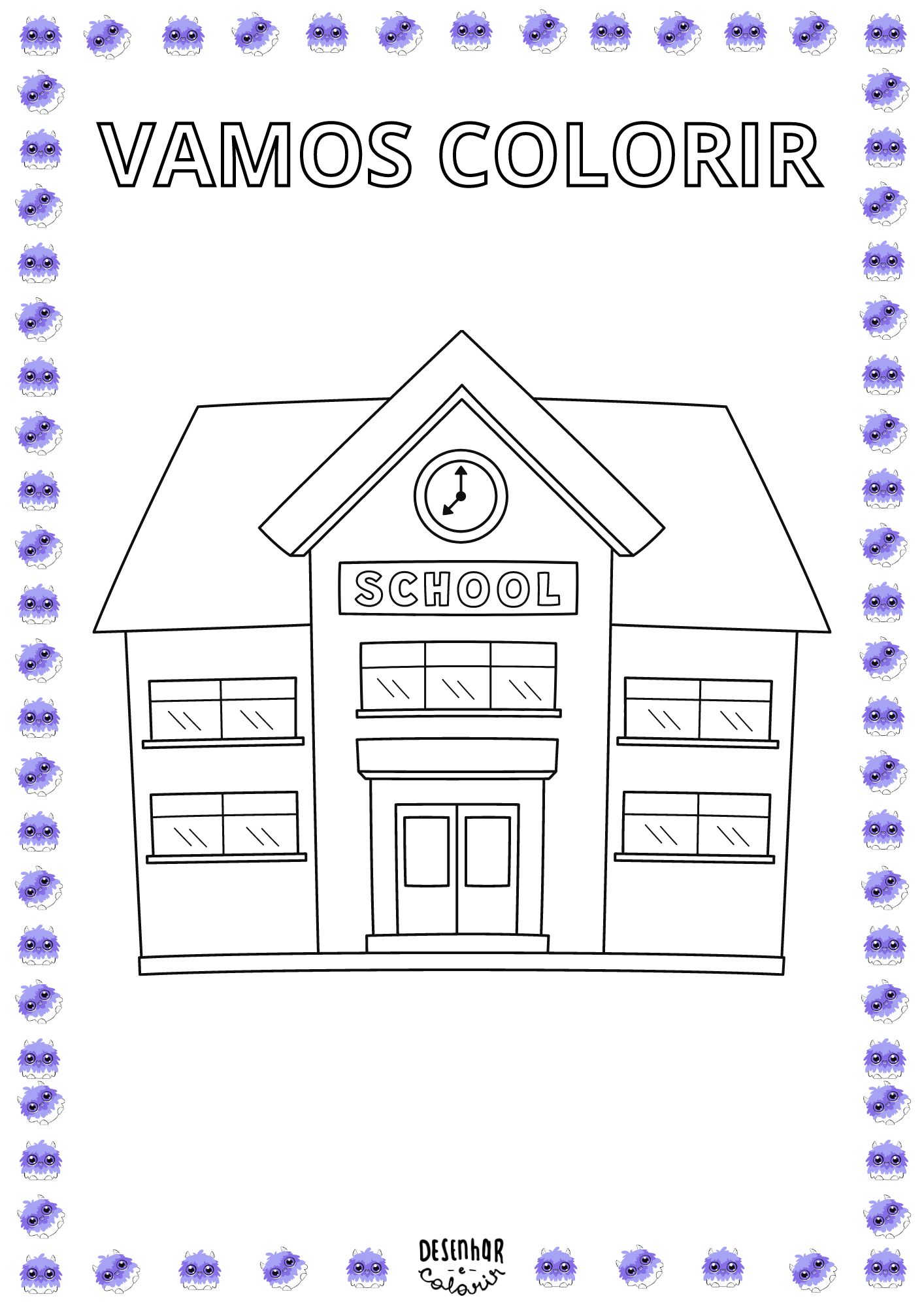 Desenhos de Escola para Colorir