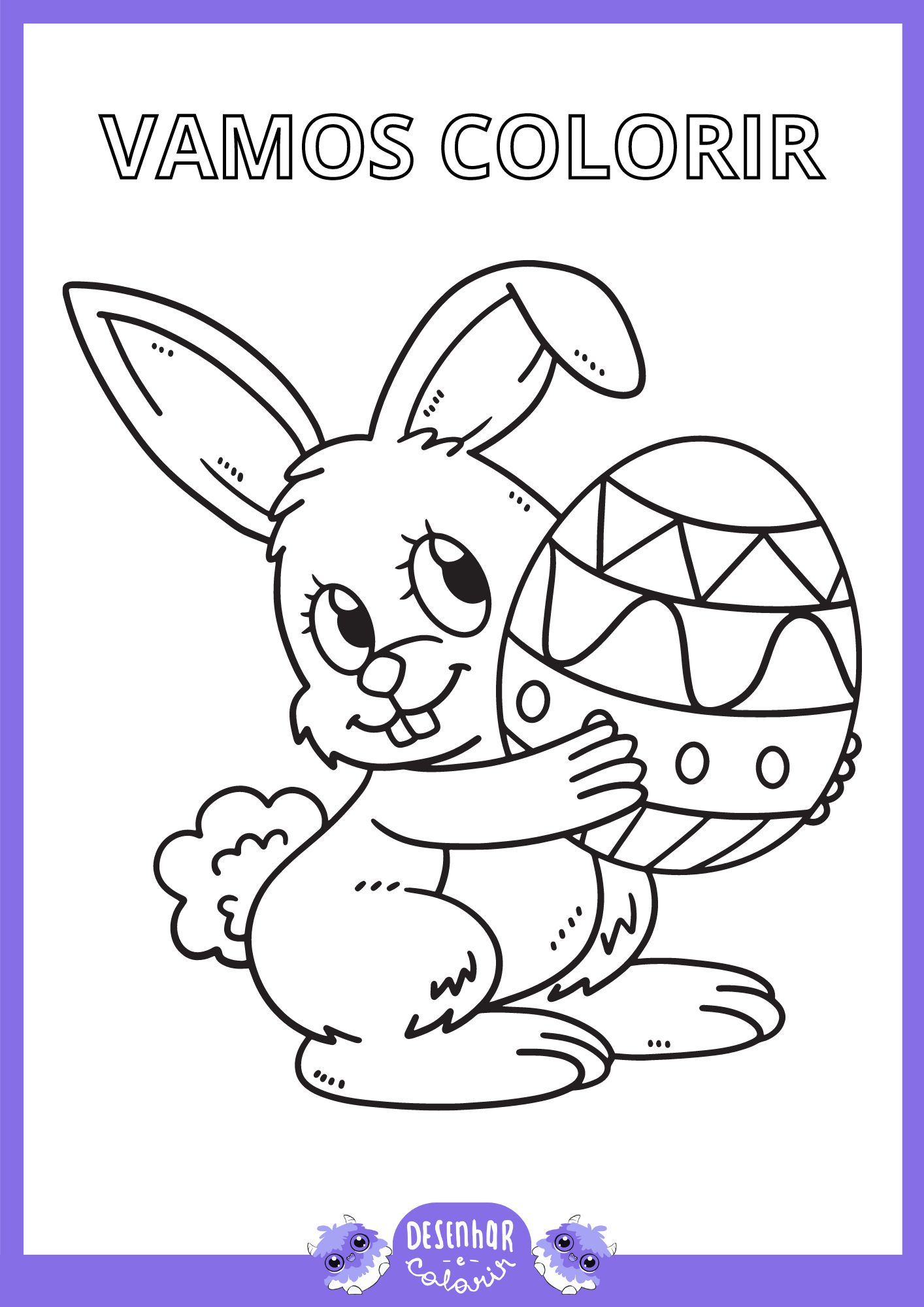 Desenhos de ovos de Páscoa para colorir