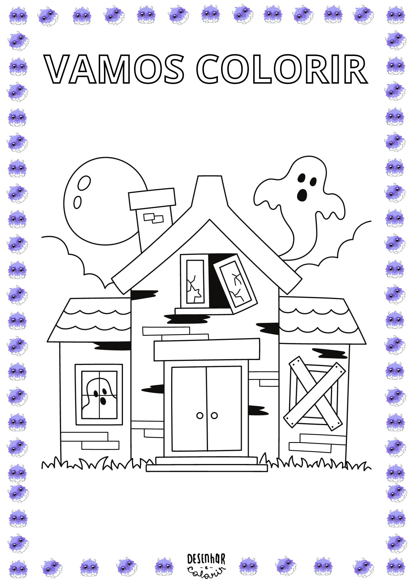 desenhos para colorir casa