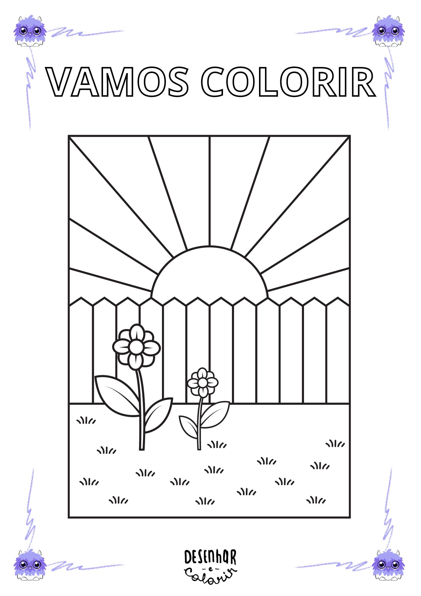 desenhos-para-colorir-de-paisagens-do-por-do-sol
