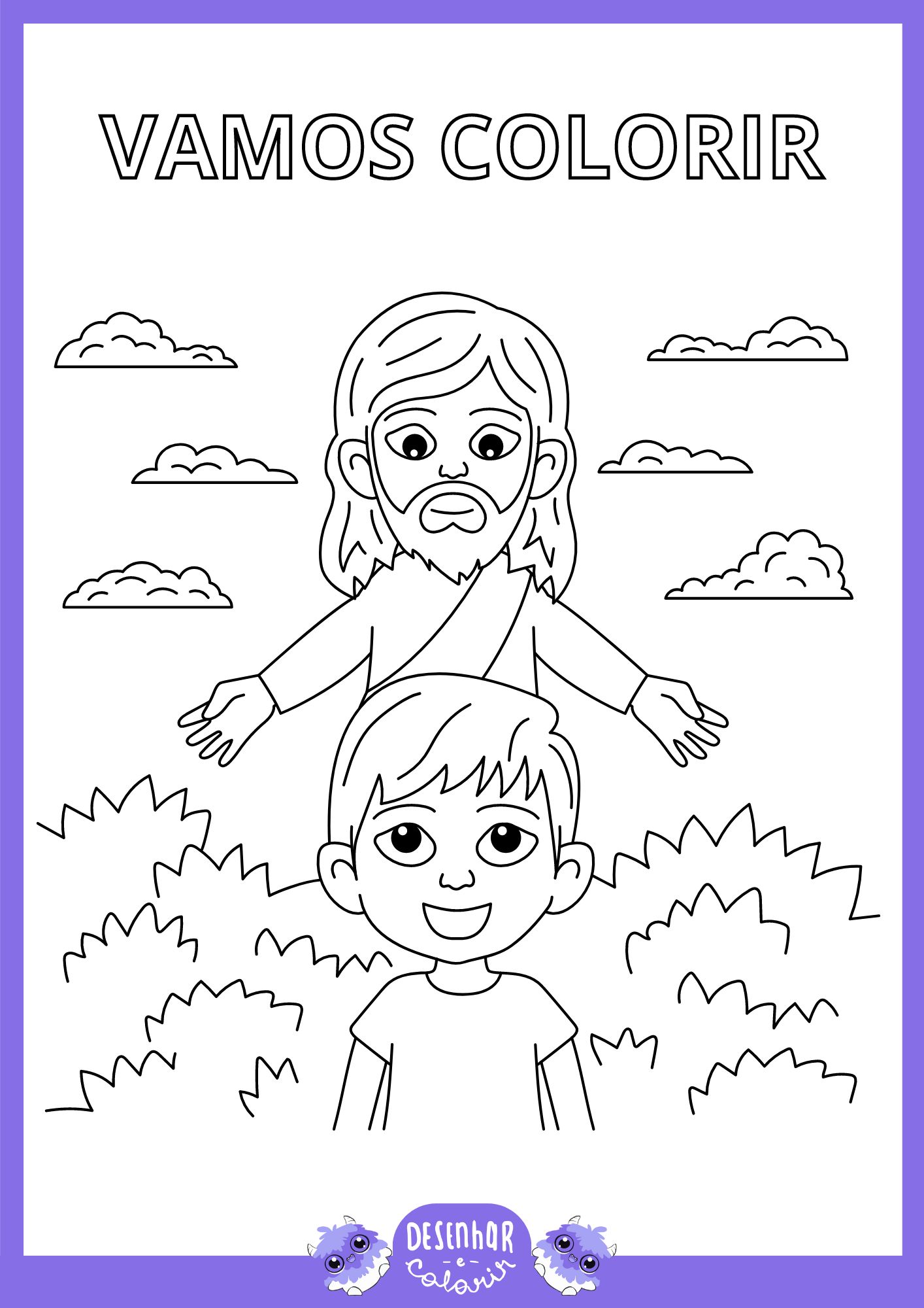 Desenho para colorir Jesus criança