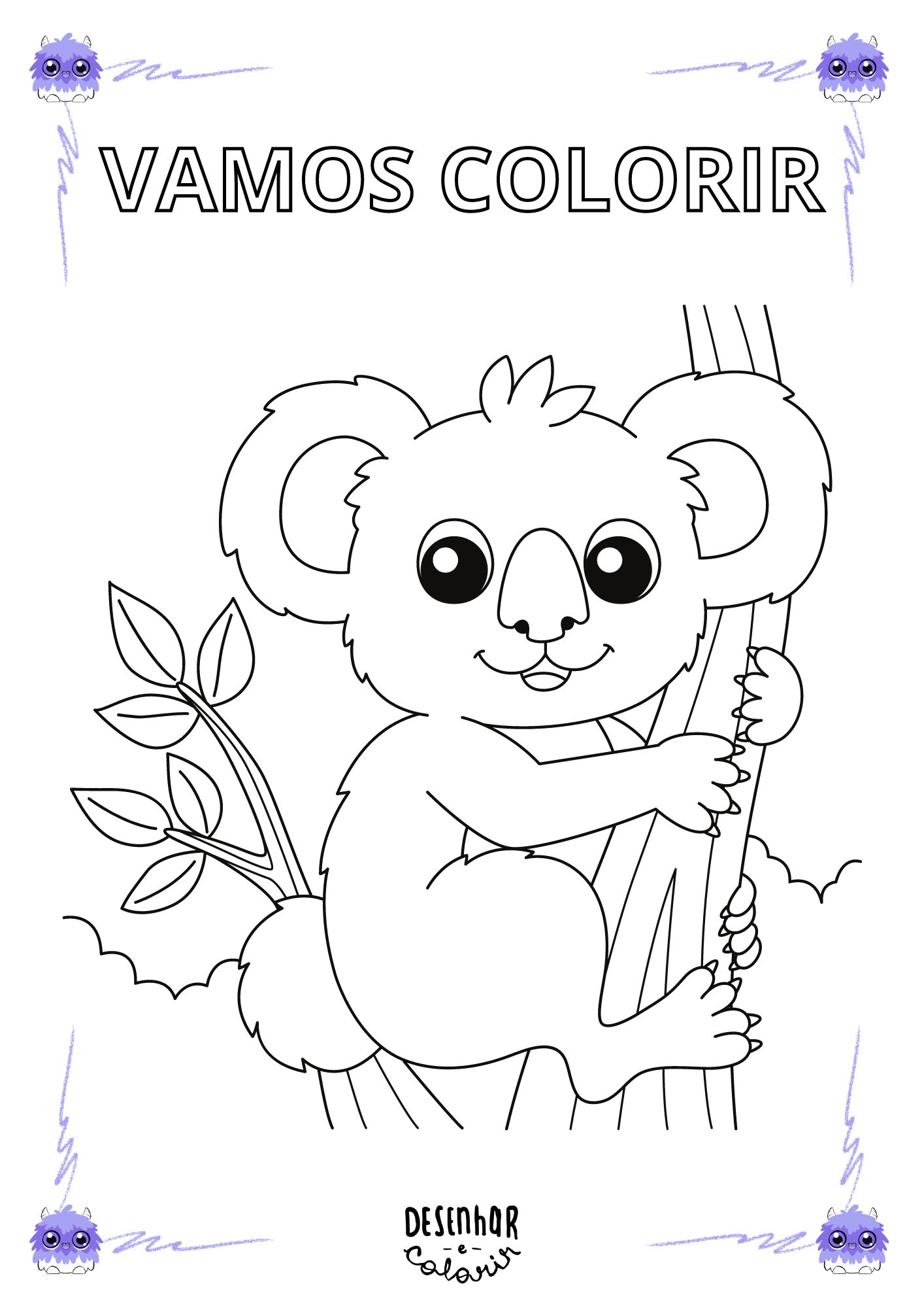 Desenhos para colorir natureza e animais