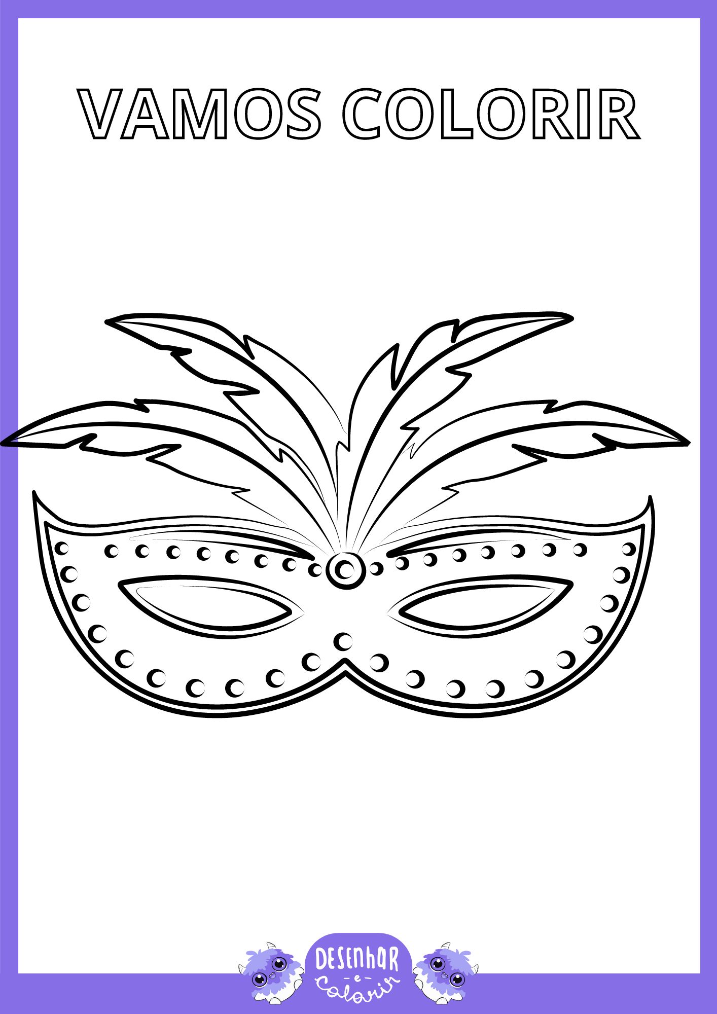 desenhos de carnaval para colorir