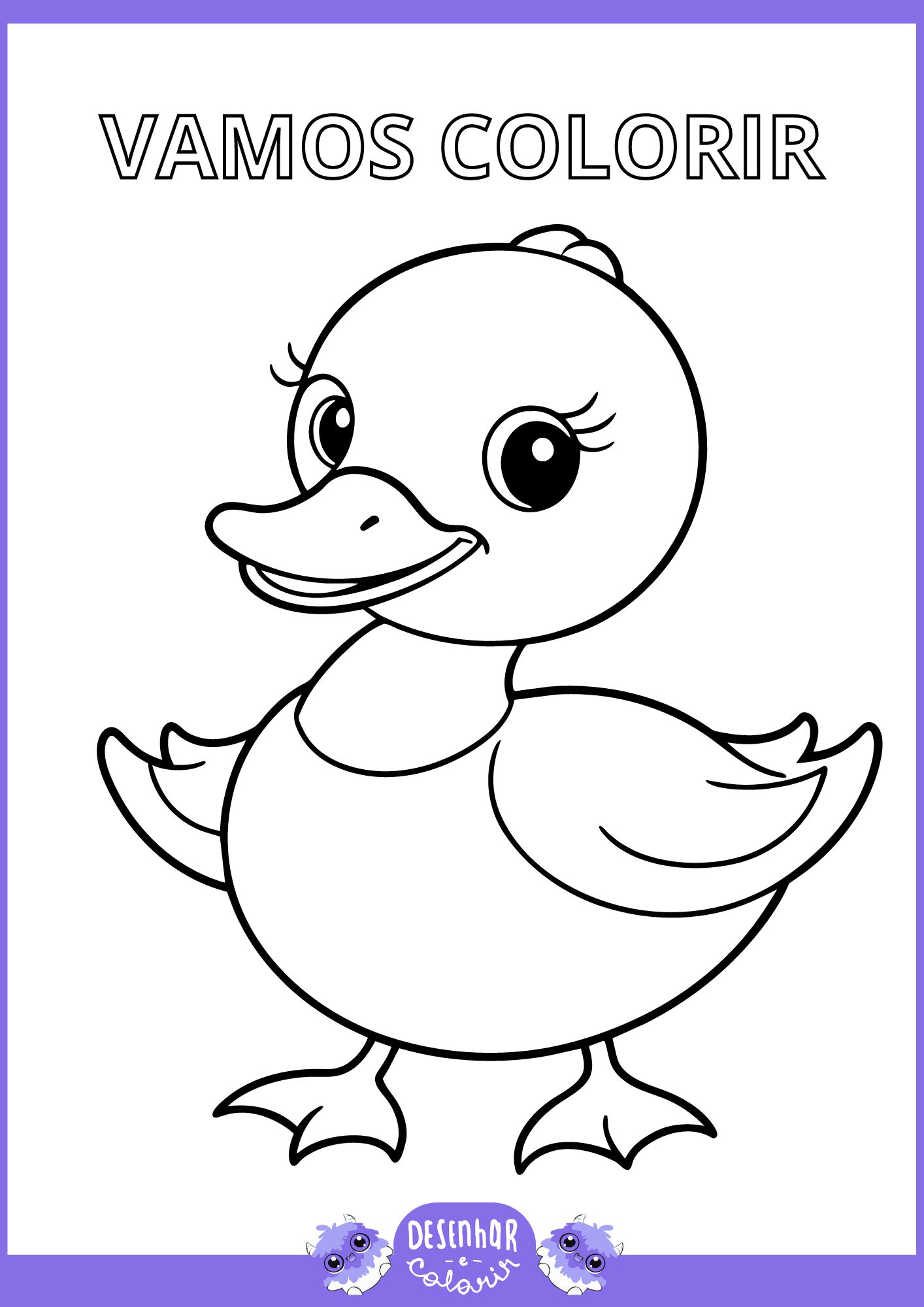 Desenho de Pato para Colorir