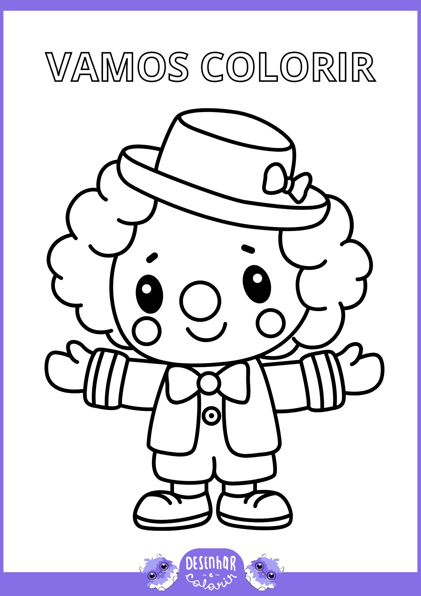 Desenho de Palhaço para Colorir