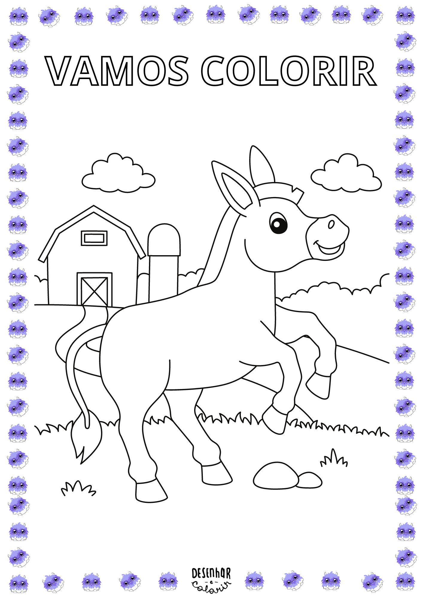 Desenho de grama para colorir