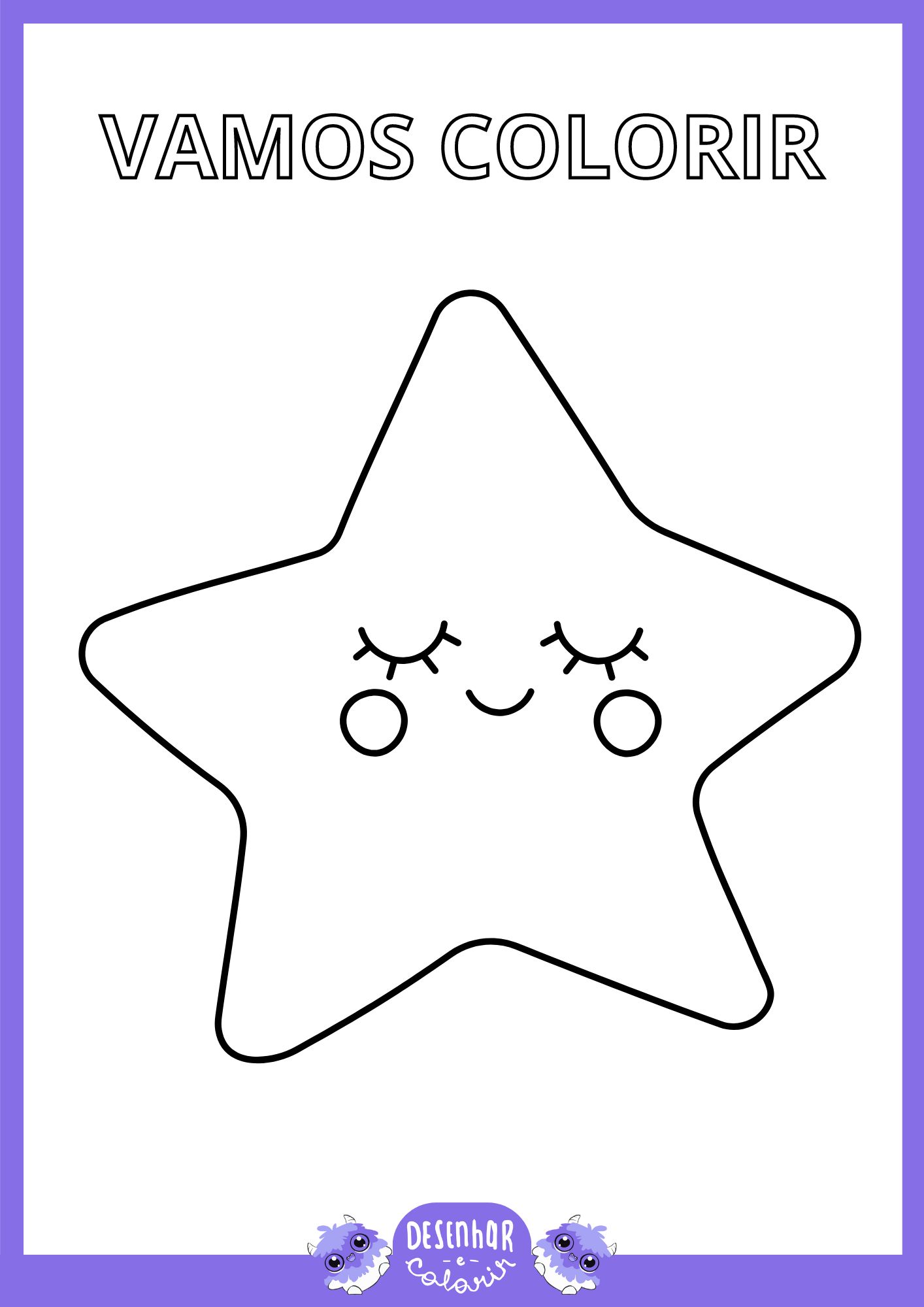 Desenho kawaii de um gatinho sorridente para colorir.