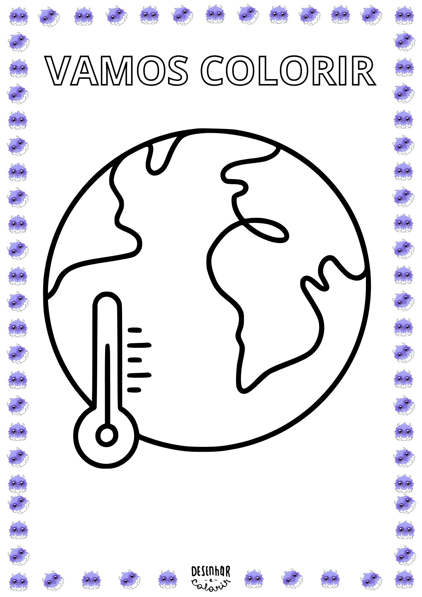 Aquecimento Global desenho para colorir