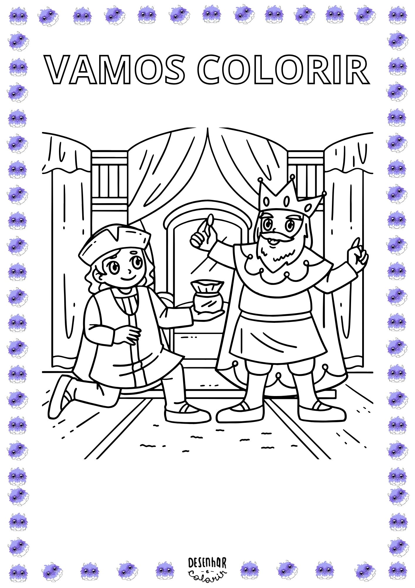 Desenhos de reis para colorir