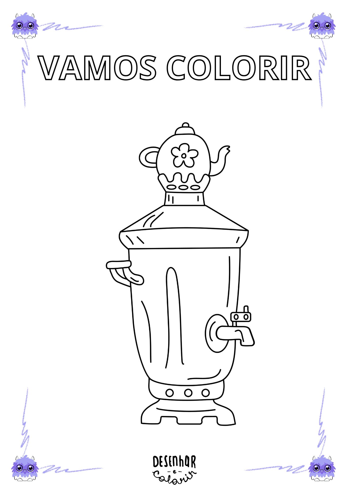 filtro de barro para colorir