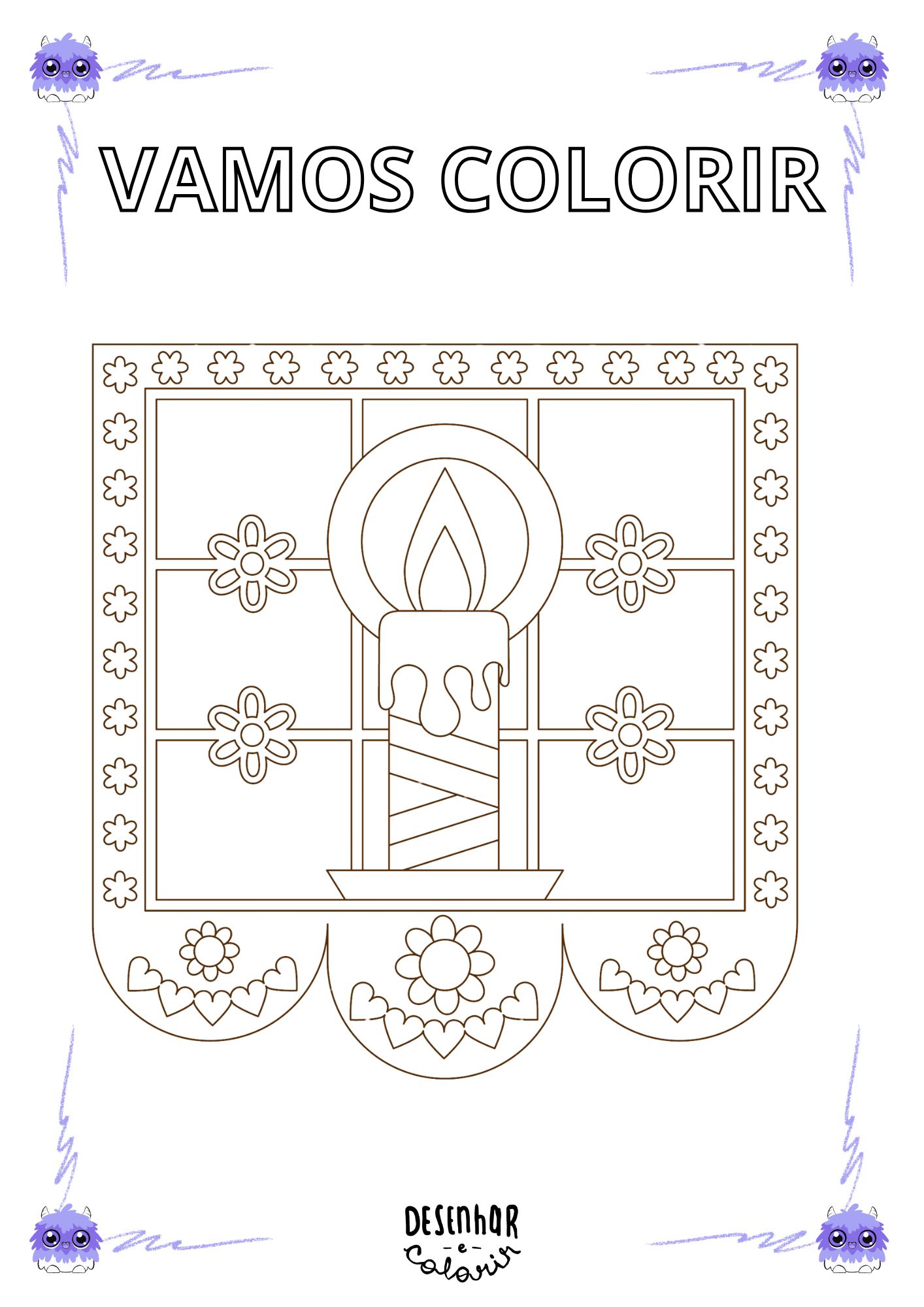 desenho de mosaico para colorir
