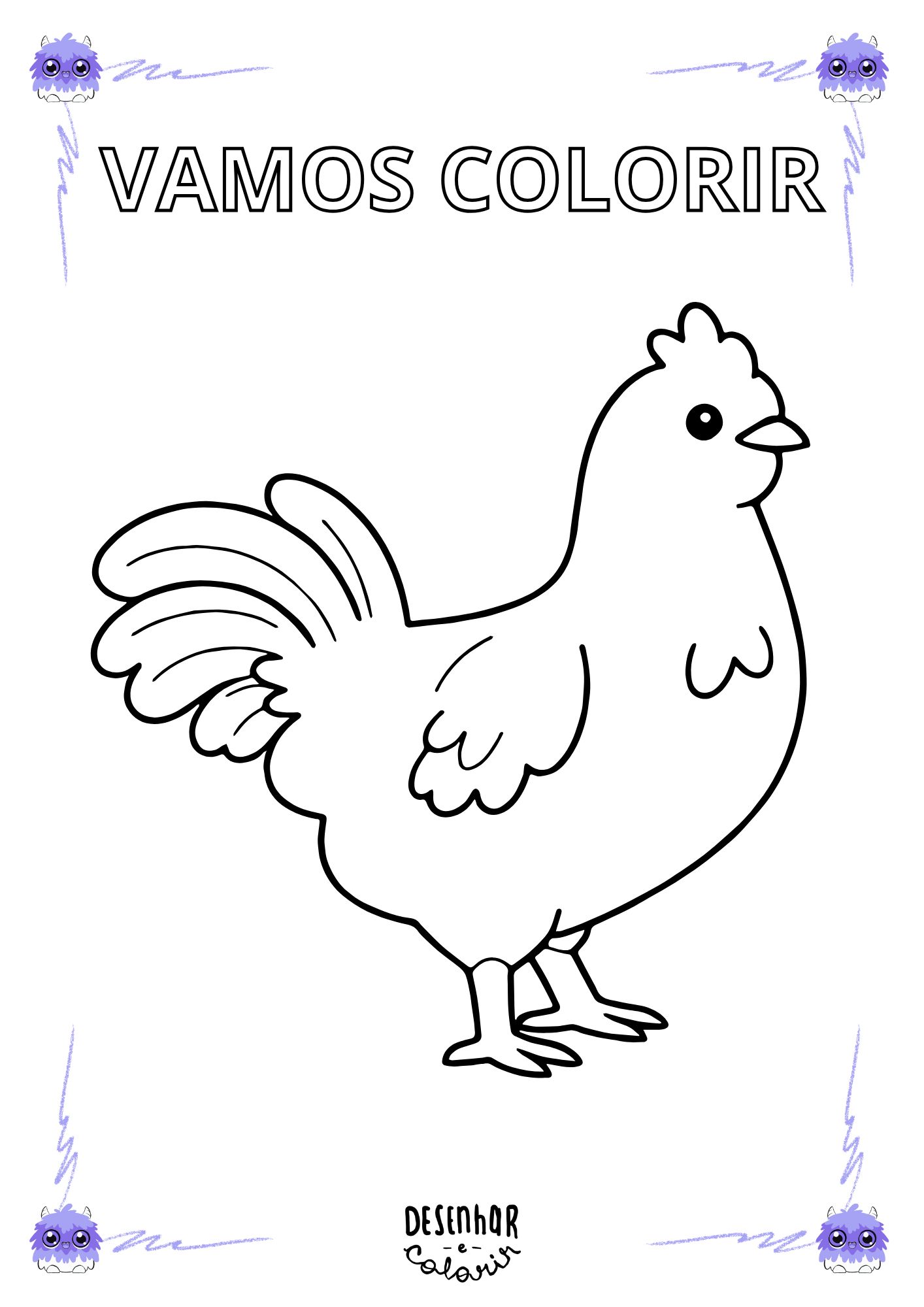 Desenho de frutas para colorir, adequado para crianças do maternal 1.