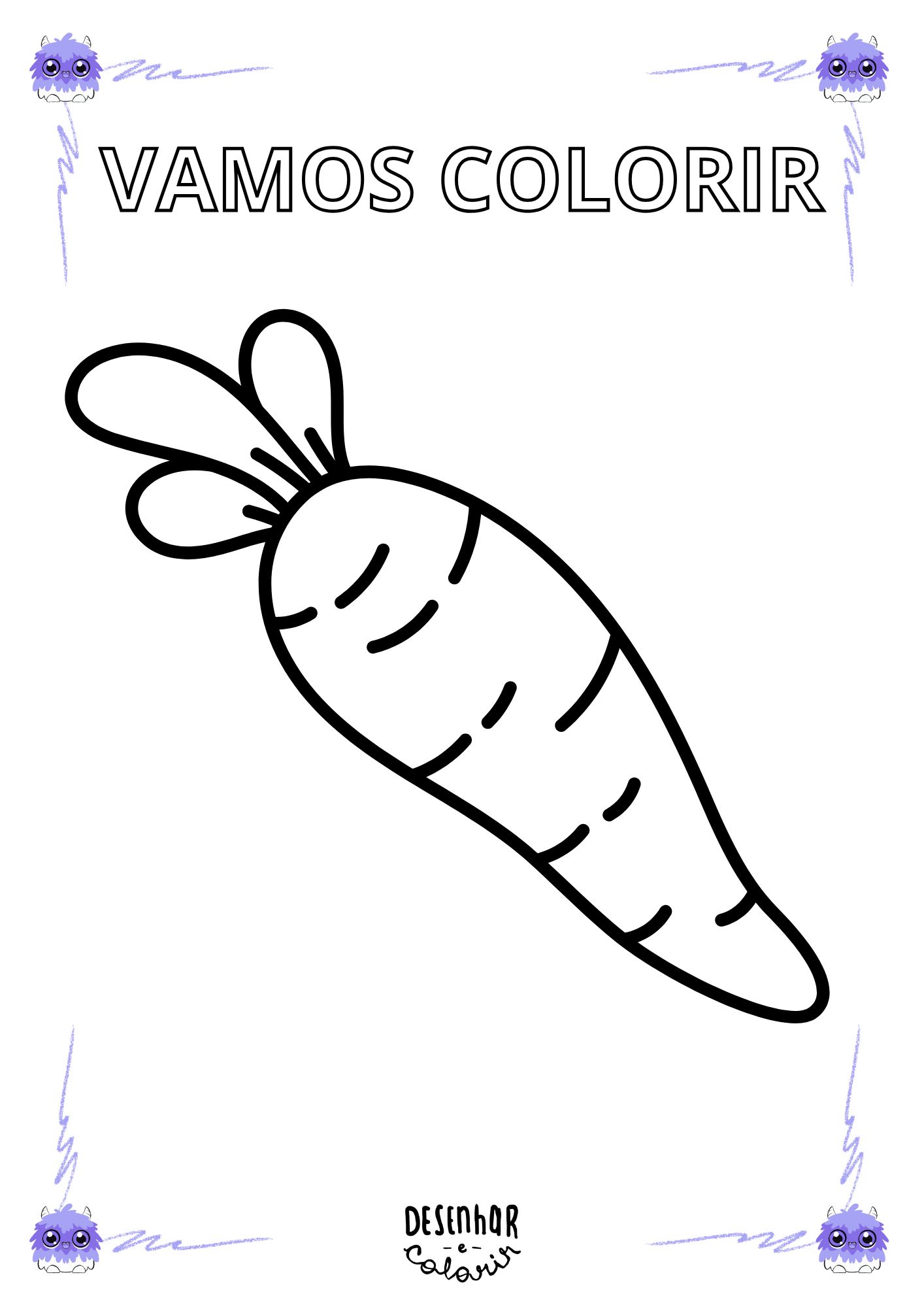 Desenho de cenoura