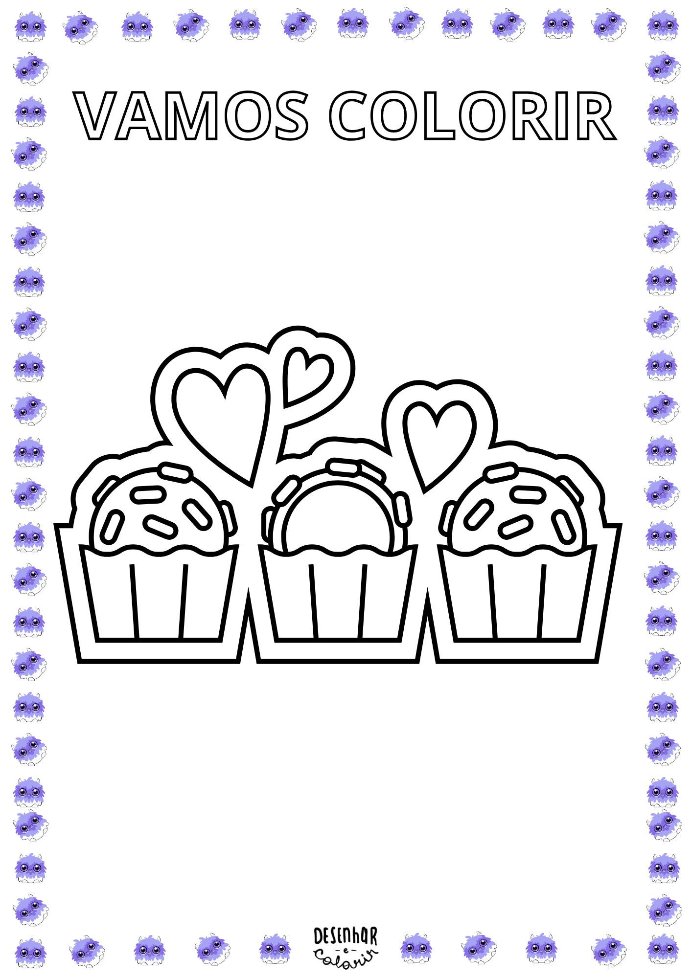 Desenho de brigadeiro para colorir por crianças.