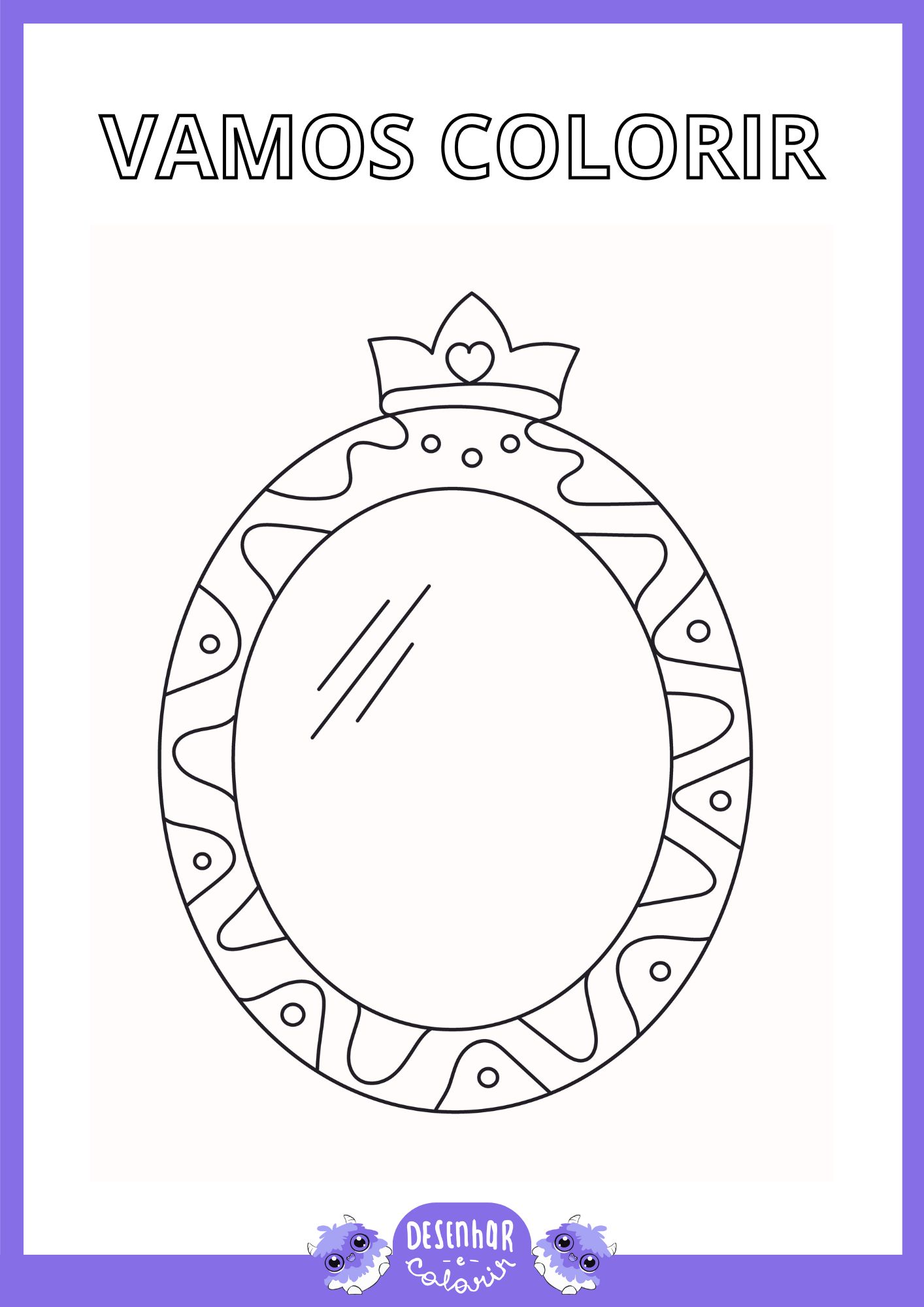 Dê asas à sua imaginação e traga cores vibrantes para este lindo desenho de espelho!