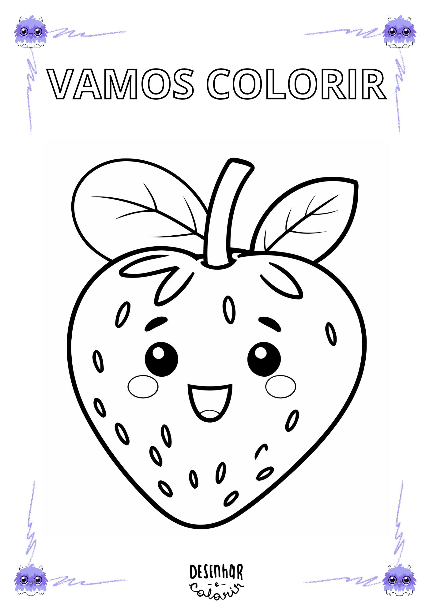desenho de morango