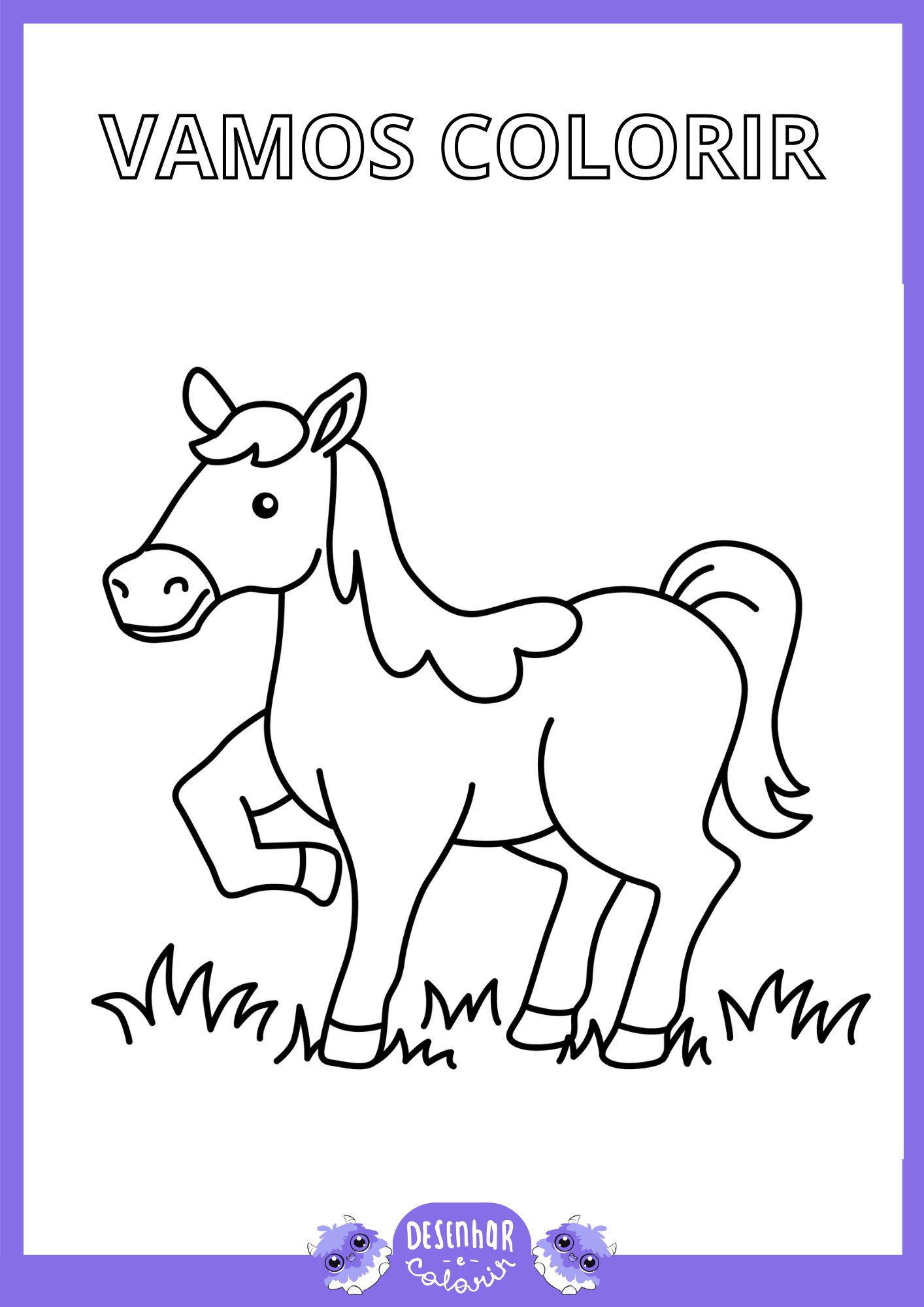 Desenho de cavalo para colorir