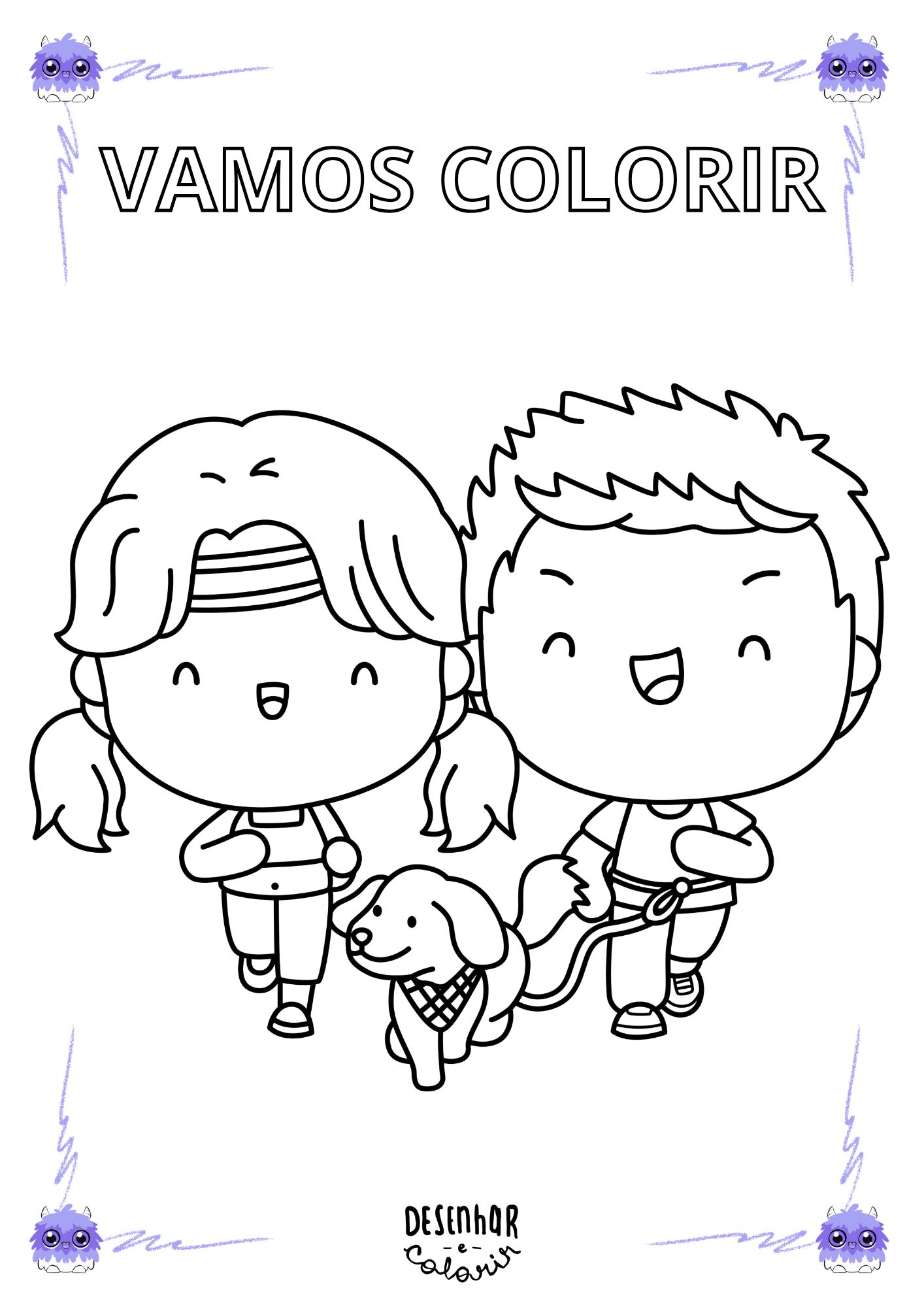 Uma coleção vibrante de desenhos para colorir, perfeita para meninos e meninas.
