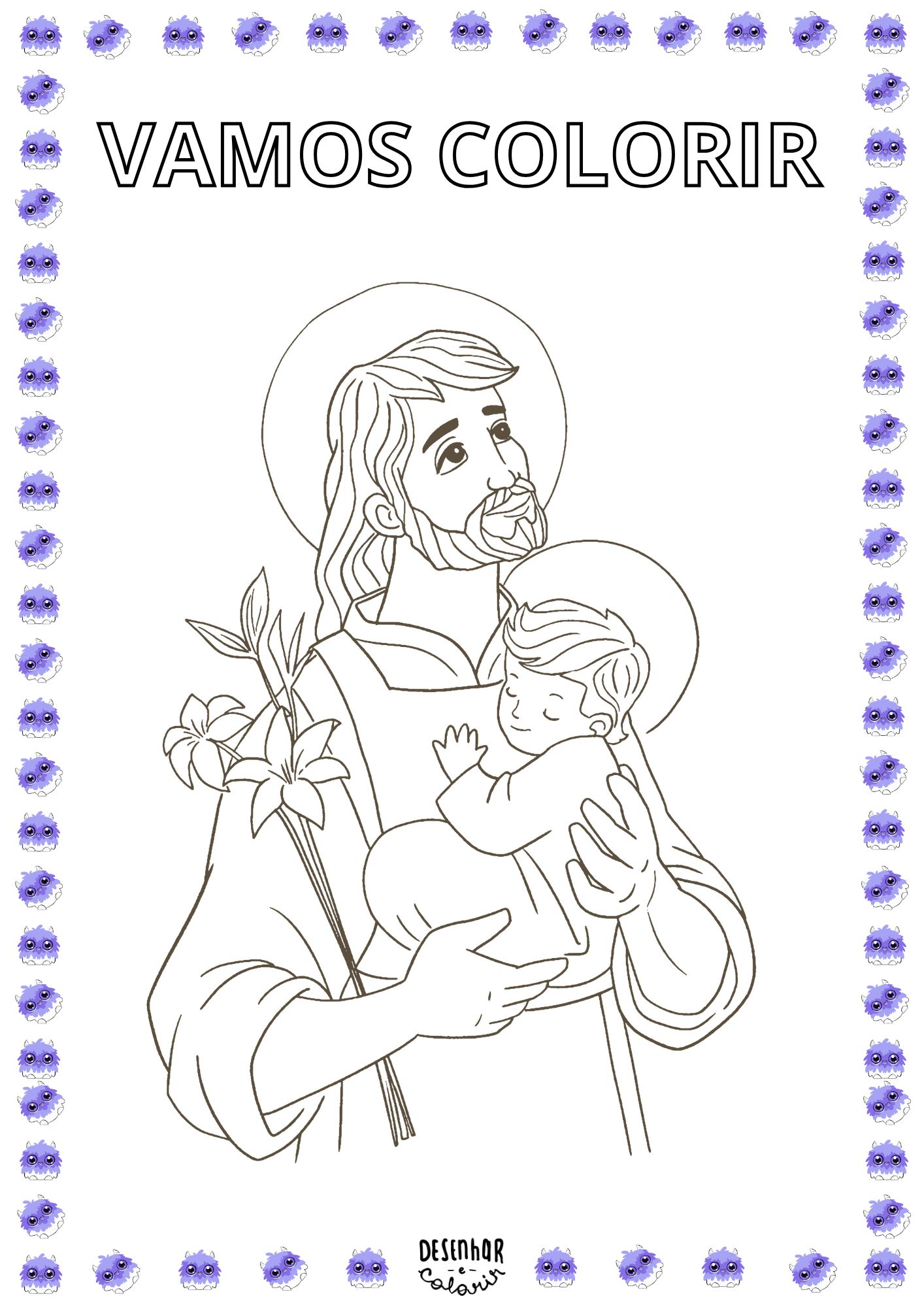 desenho Santo Antônio para colorir